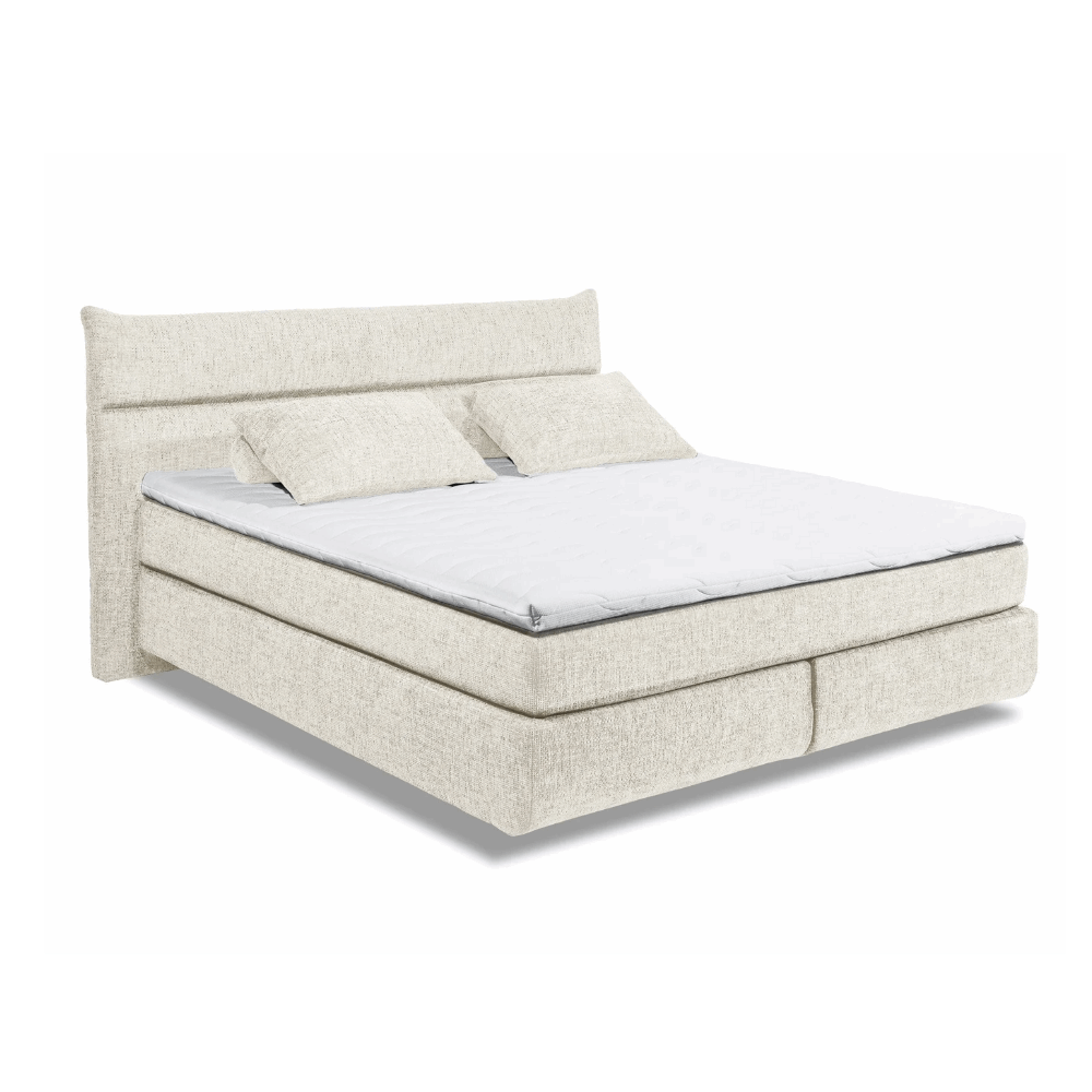 Boxspring Zando - Beige | Includes Base and Topper