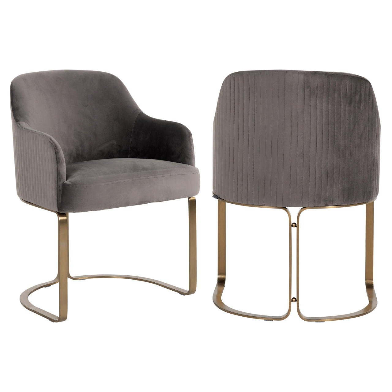 Dining chair Hadley stone velvet