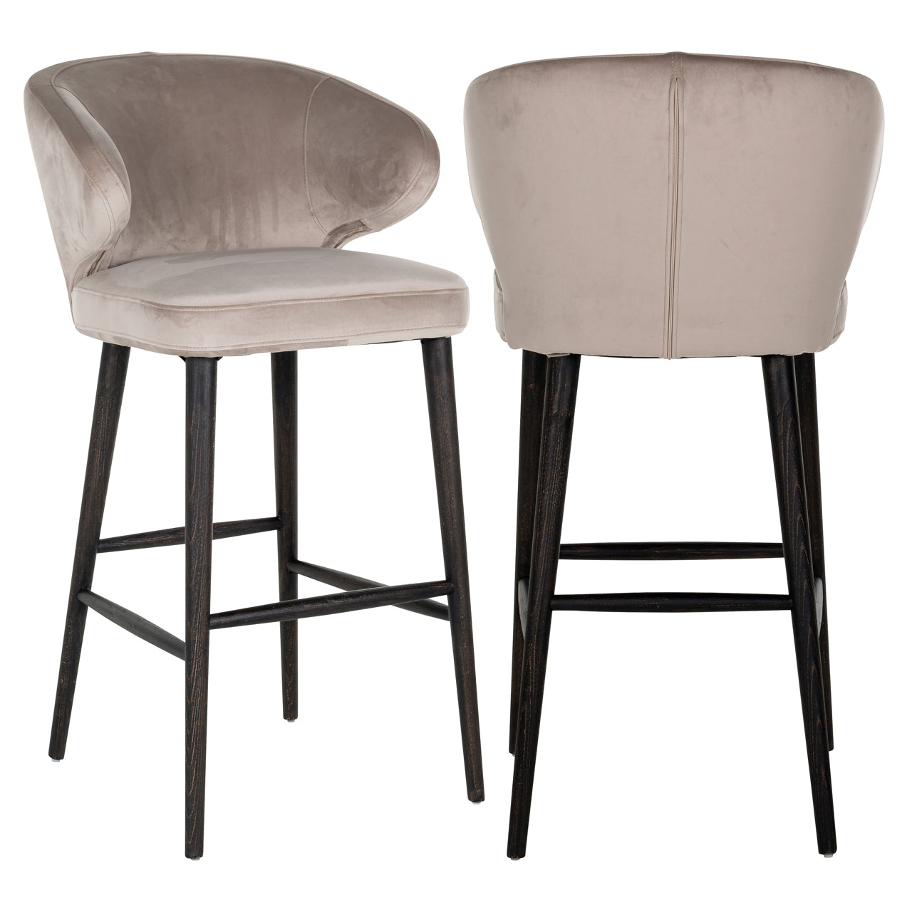Bar stool Indigo khaki velvet