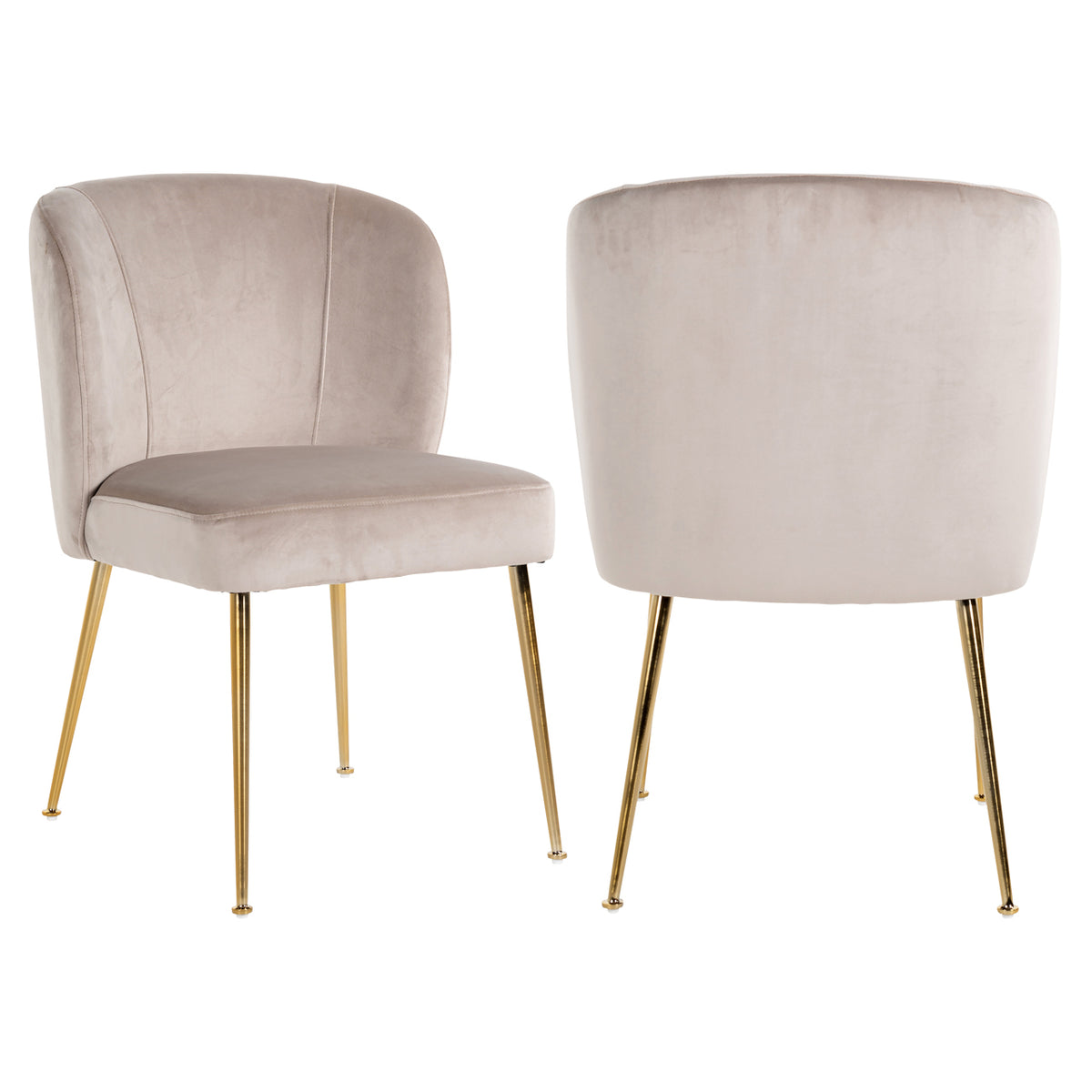 Dining chair Cannon khaki velvet