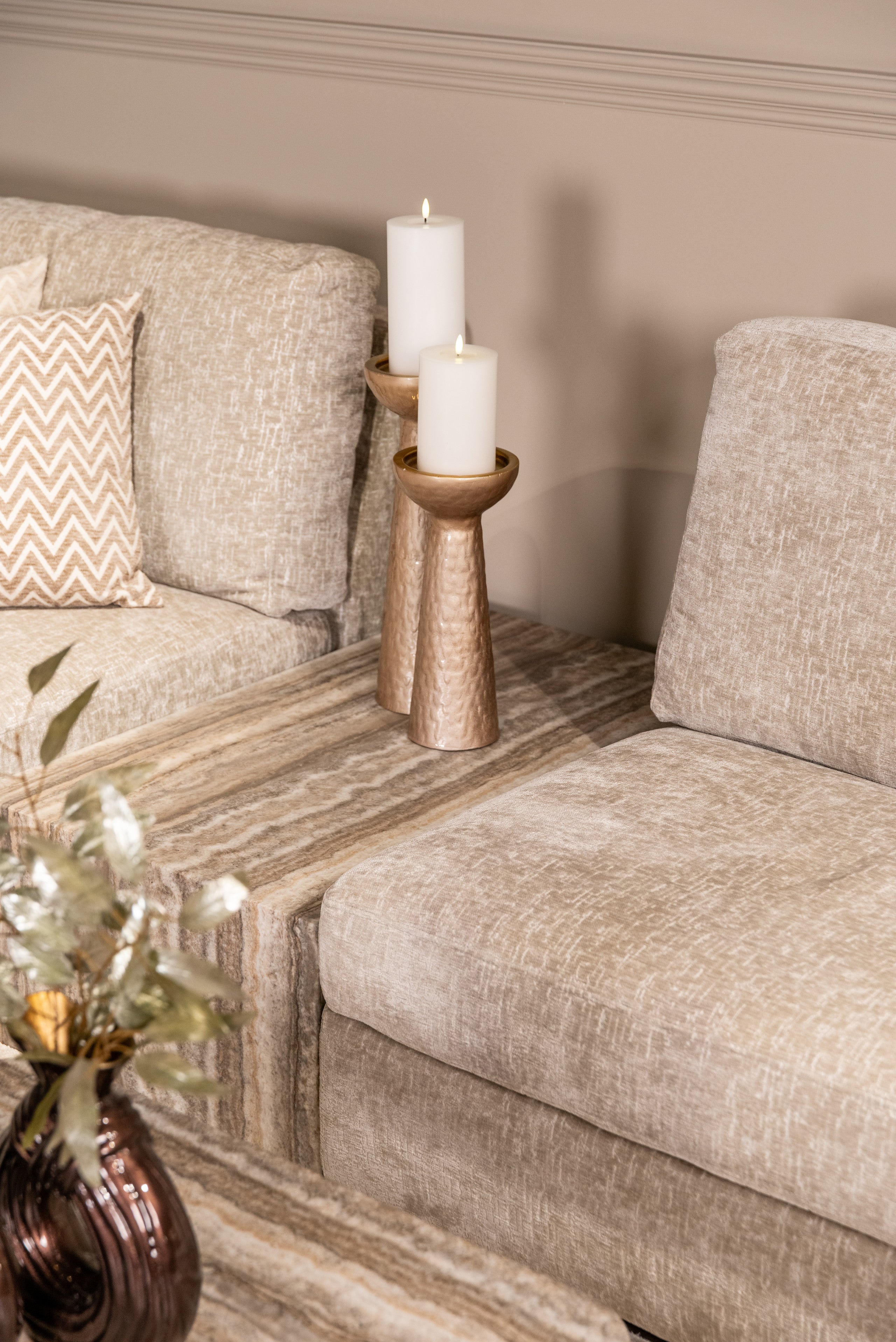 Sofa element Dulce grey coffee table