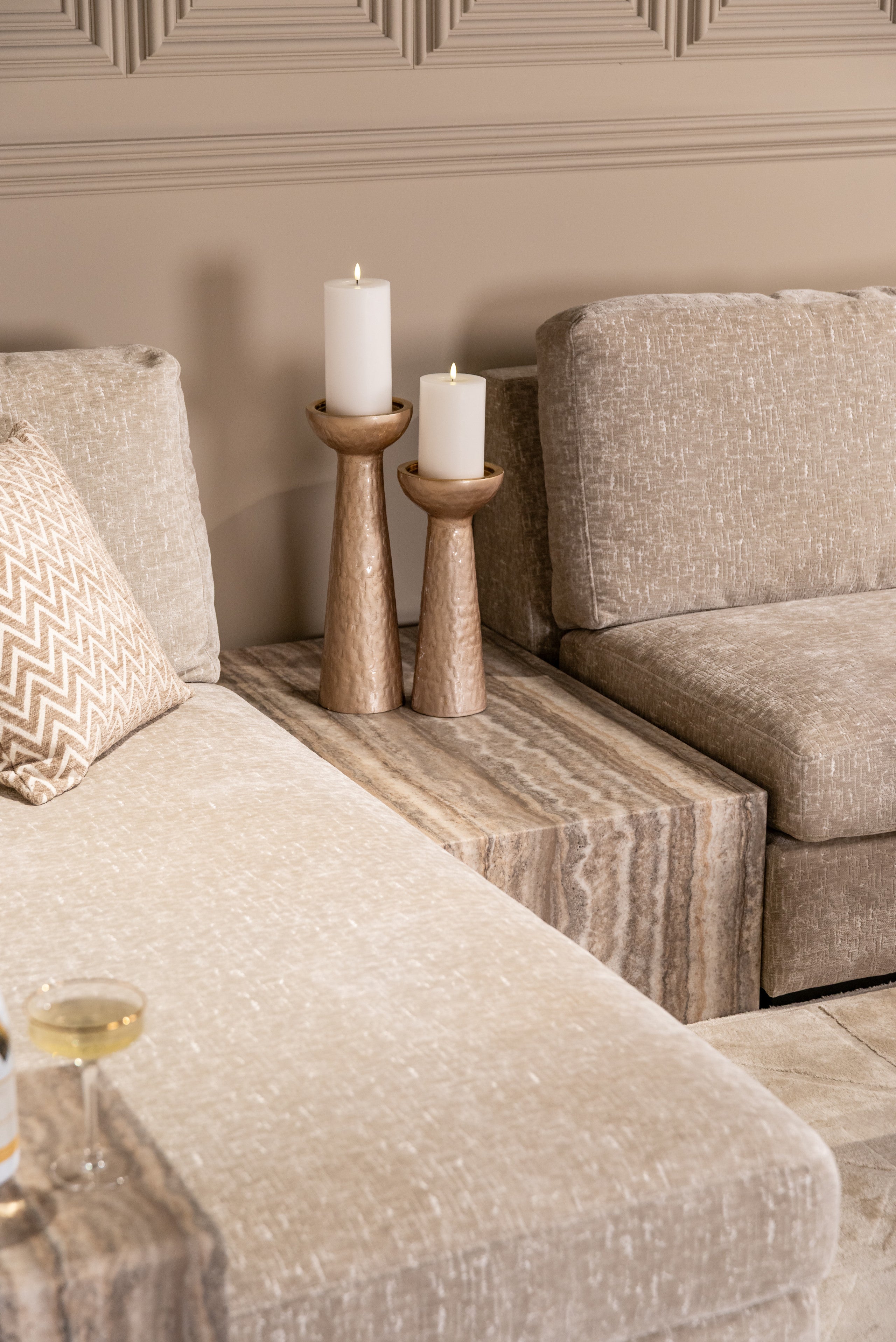 Sofa element Dulce grey coffee table