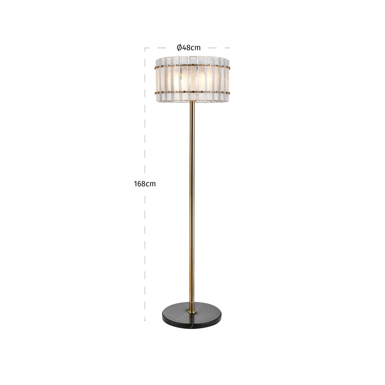 Floor lamp Feline brass antique