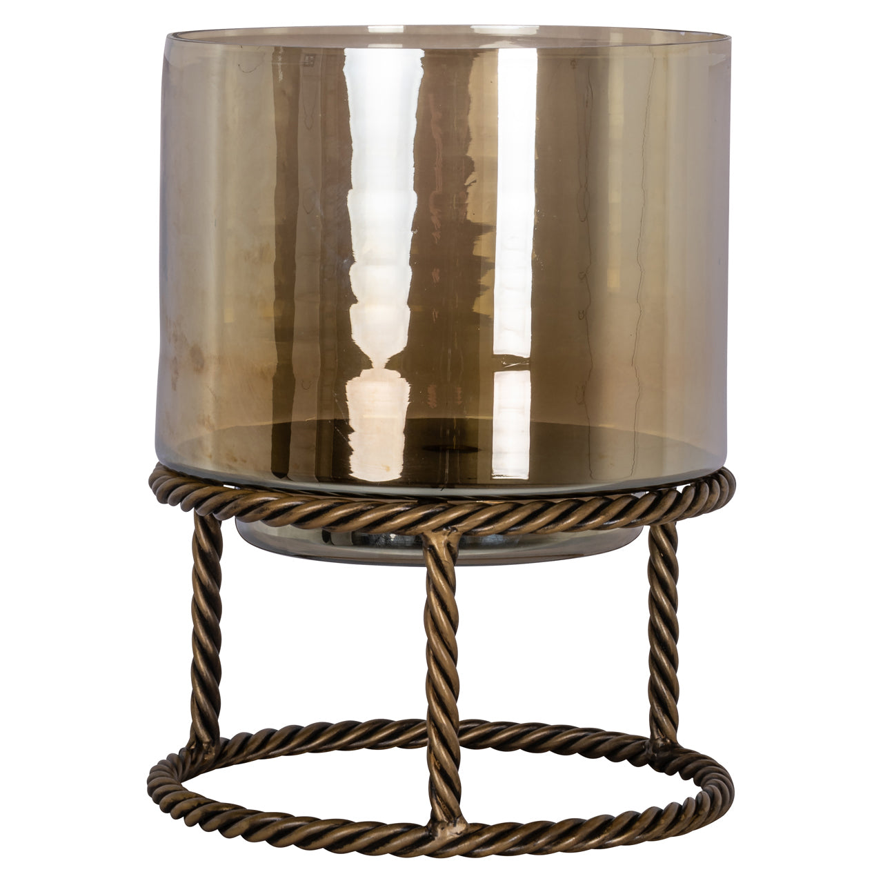 Hurricane light Ropia brass antique large