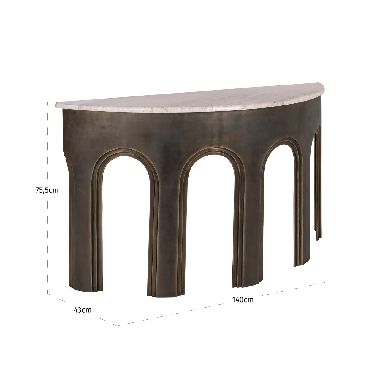 Console Sanchis brass antique