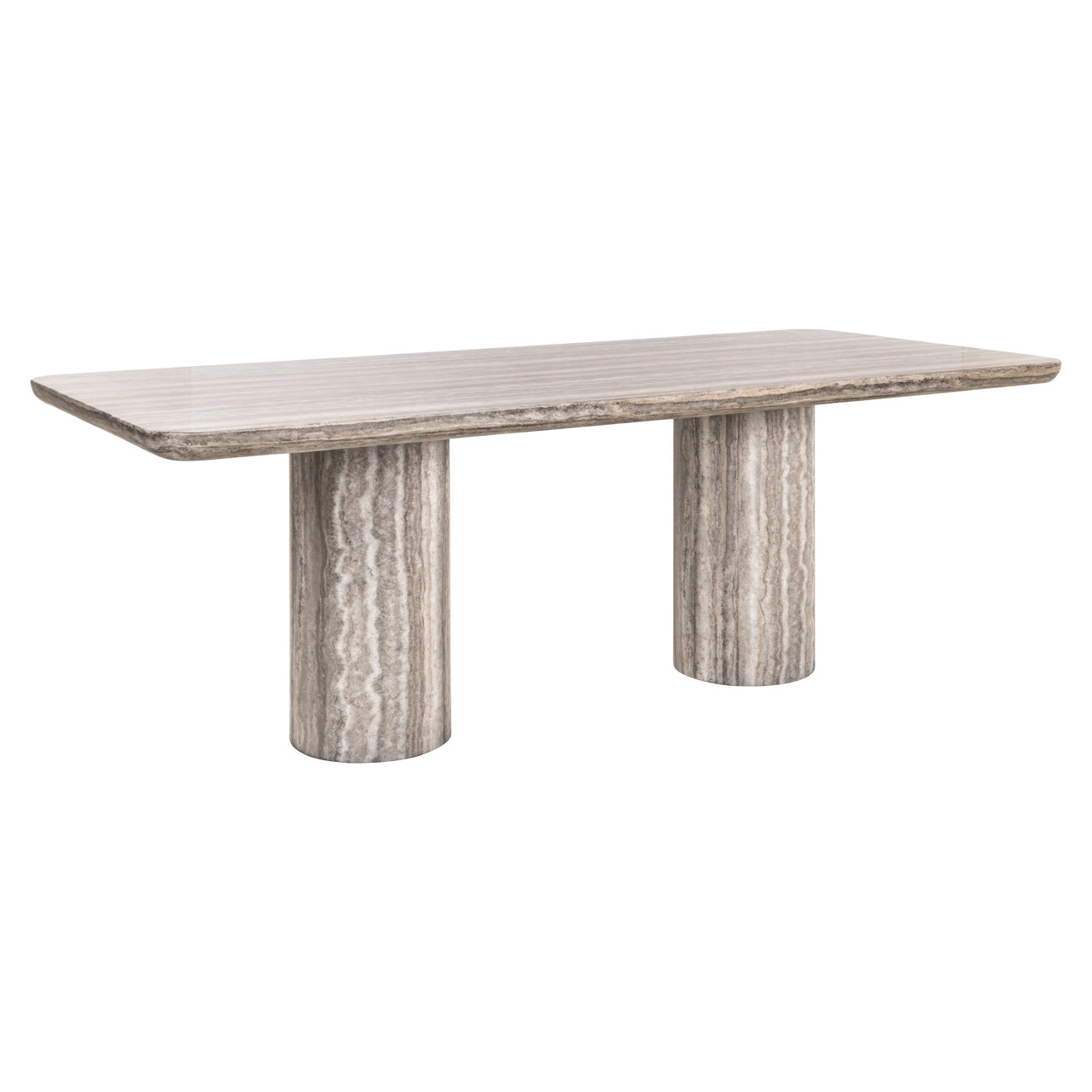 Dining table Denizly grey 225 faux travertine
