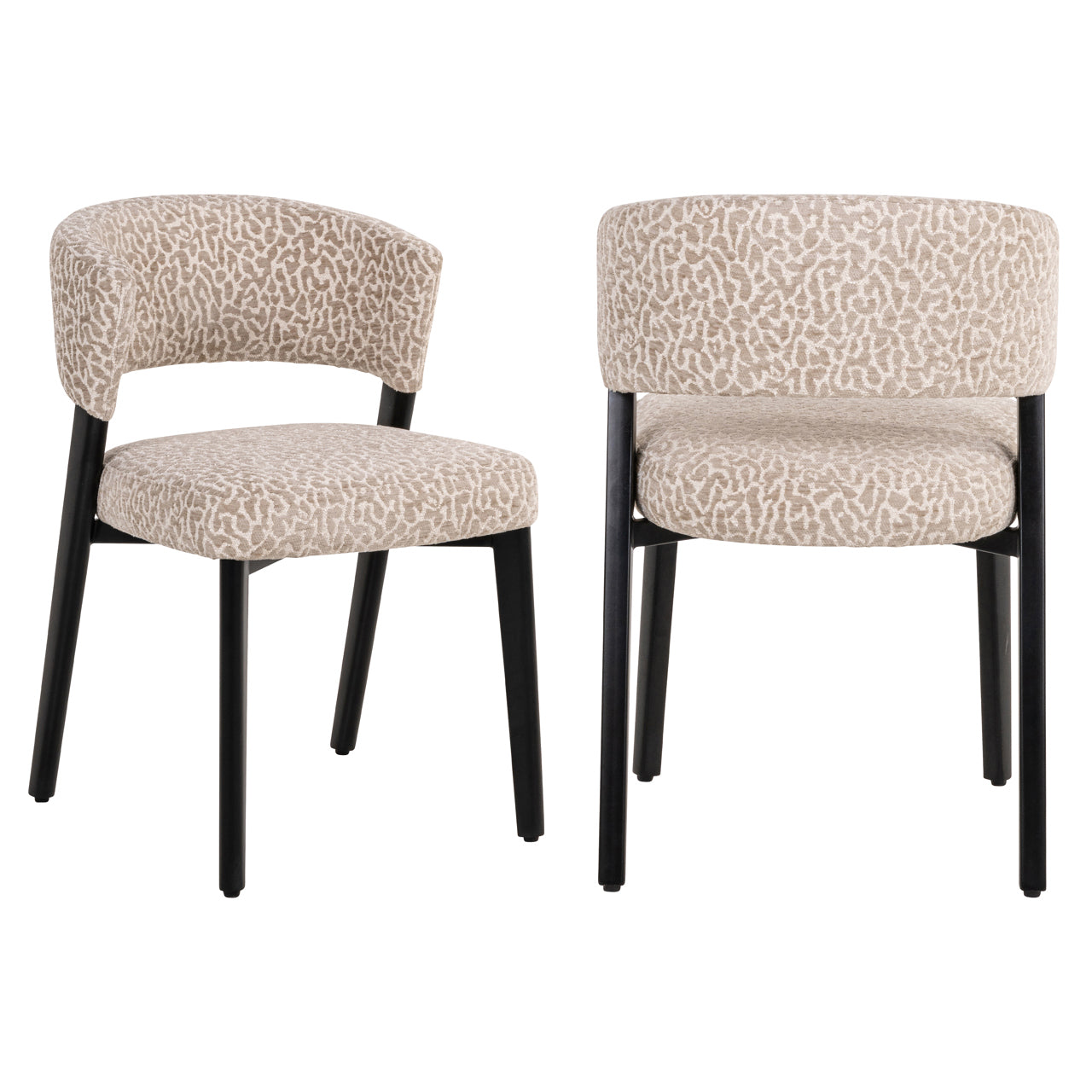 Dining chair Zeno beige leopard
