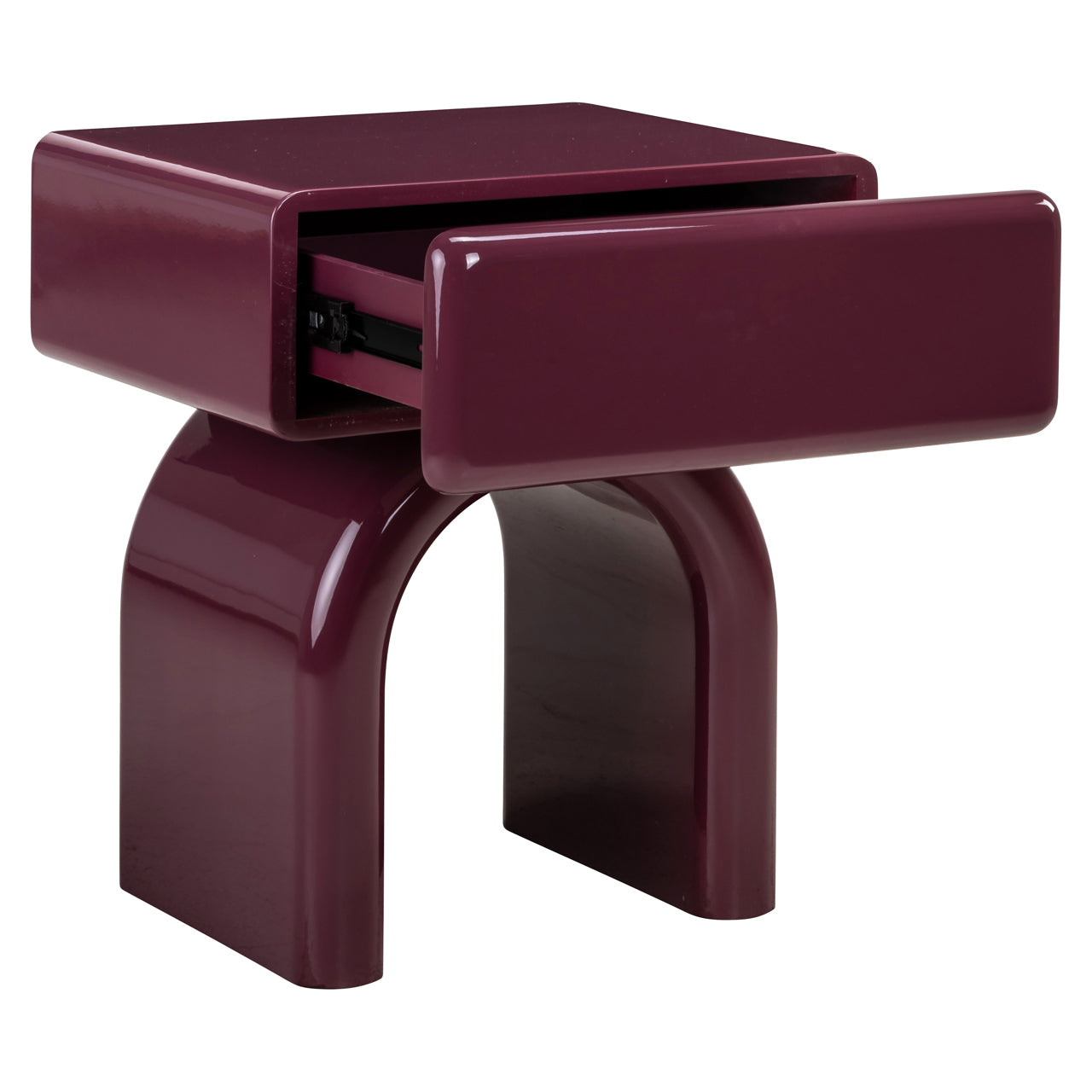 Nightstand Bennet burgundy 1-drawer
