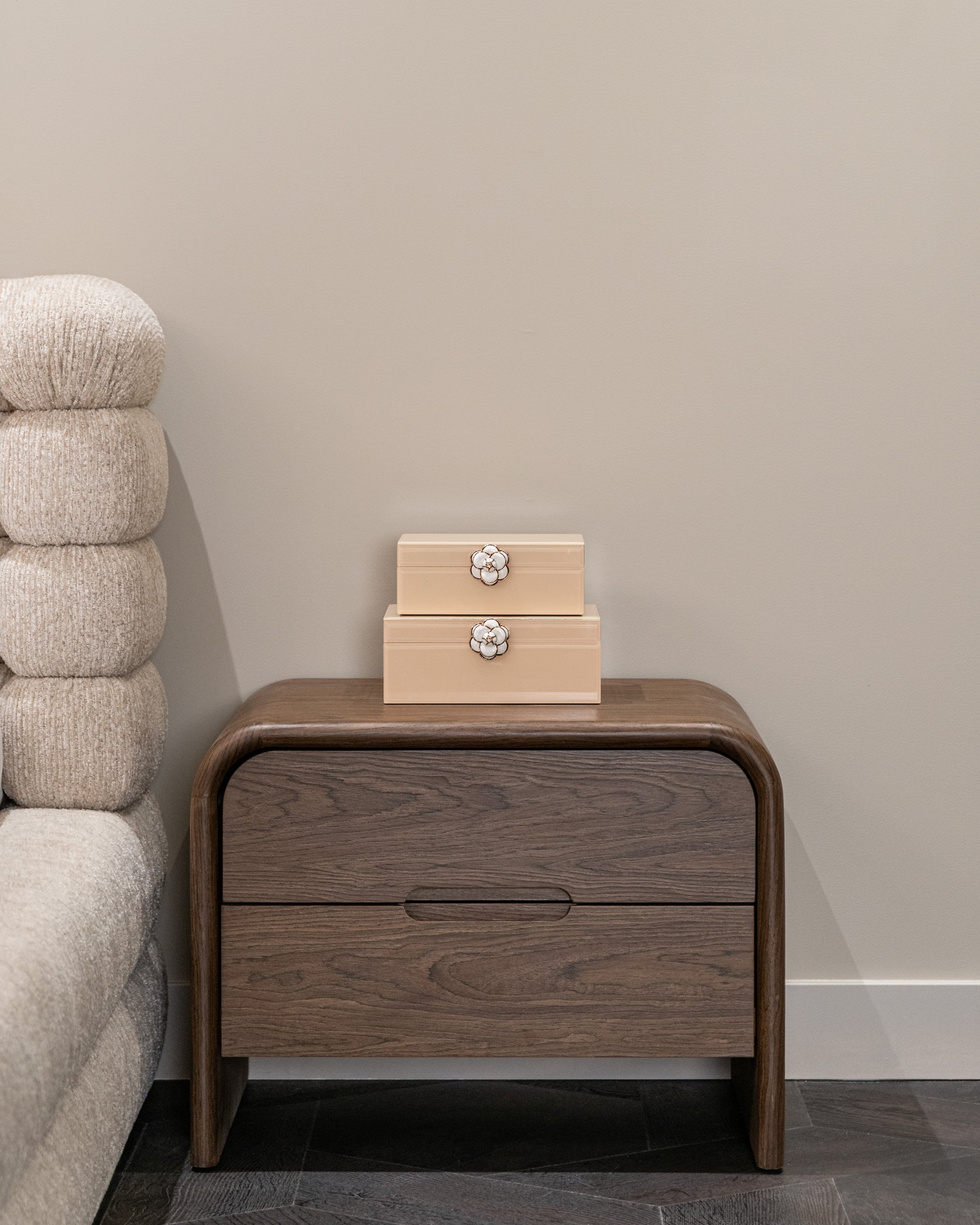 Nightstand Bedford brown 2-drawers
