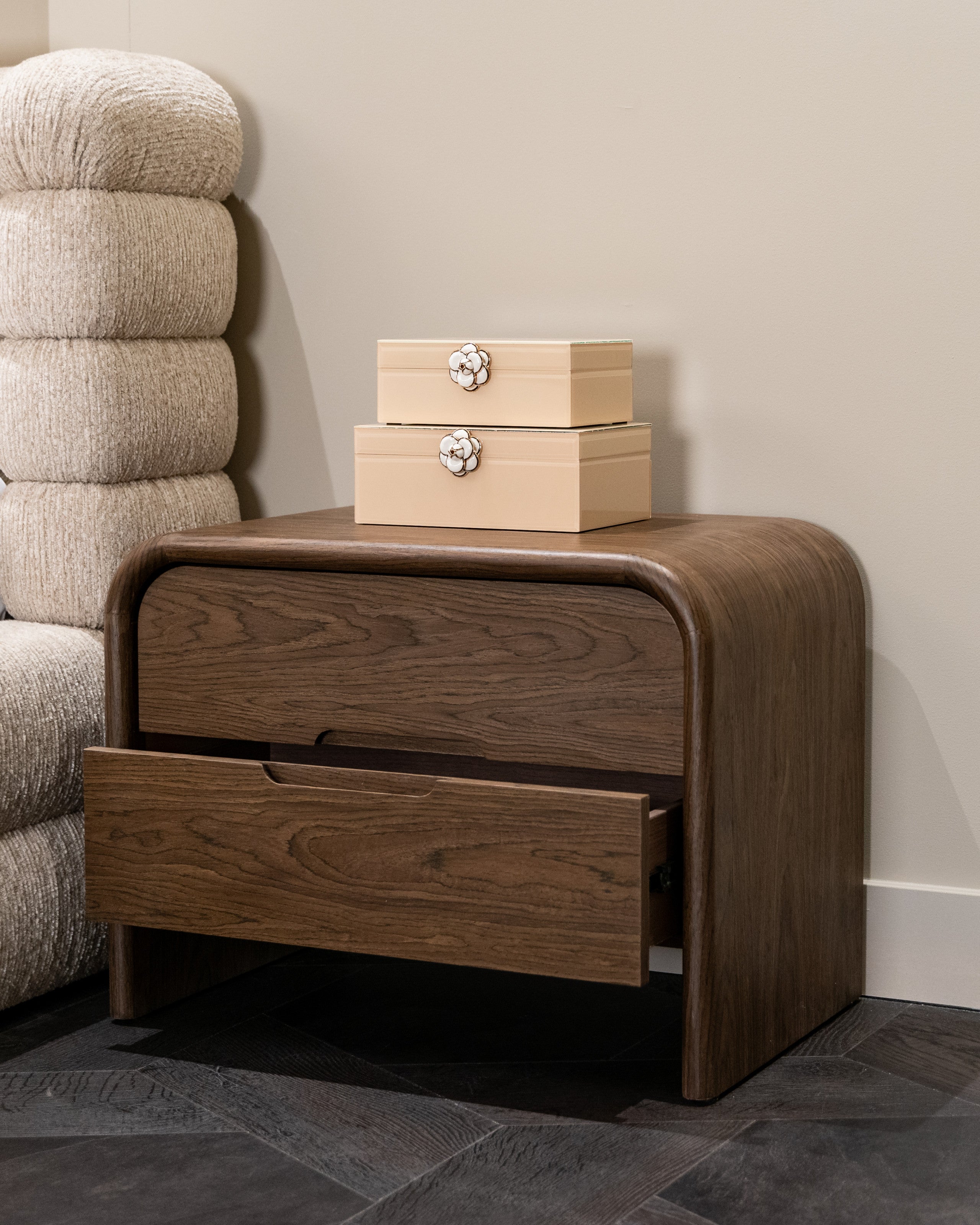 Nightstand Bedford brown 2-drawers