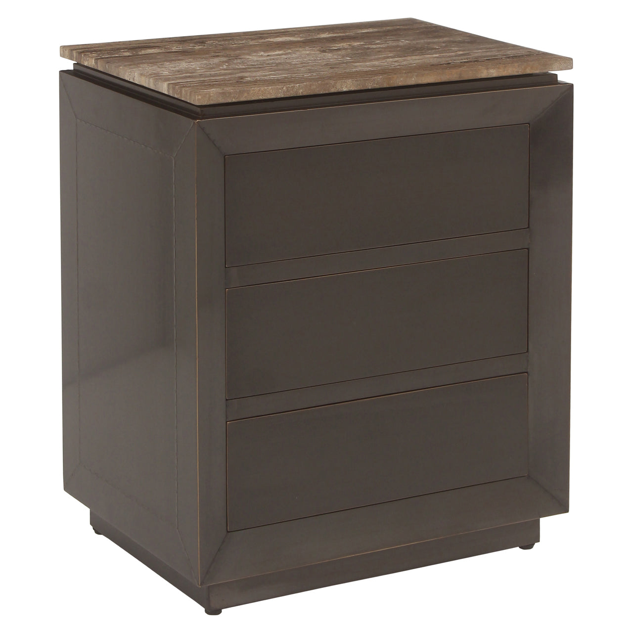 Nightstand Russo ash brown 3-drawers