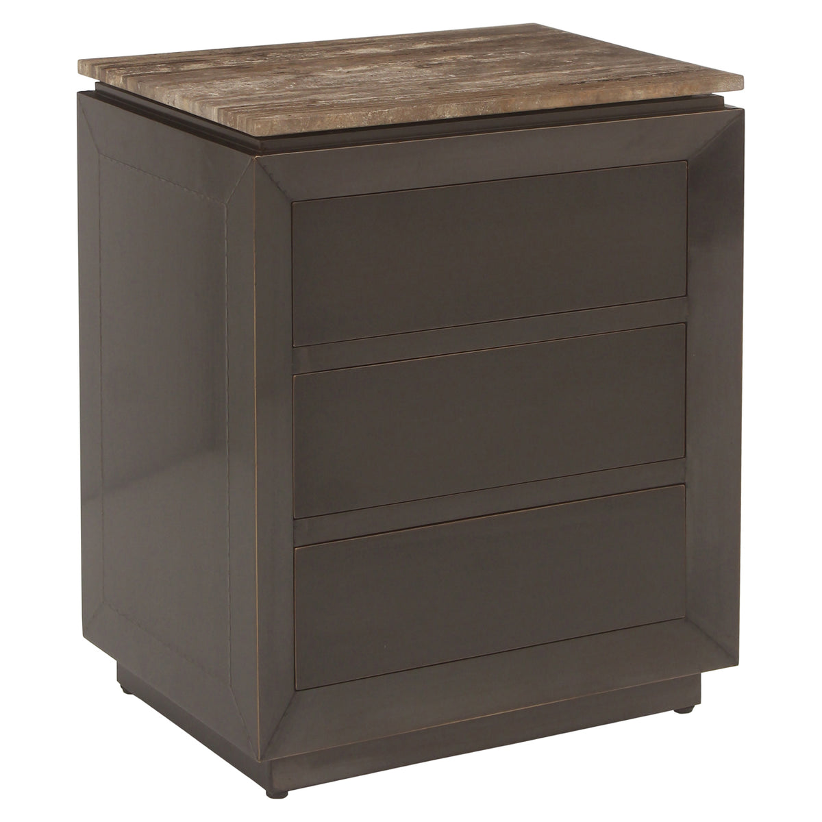 Nightstand Russo ash brown 3-drawers