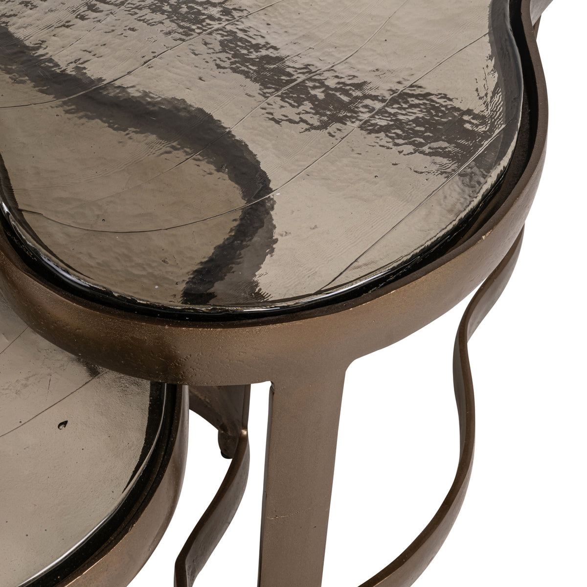Coffee table Fairfield brass antique (Set of 2)