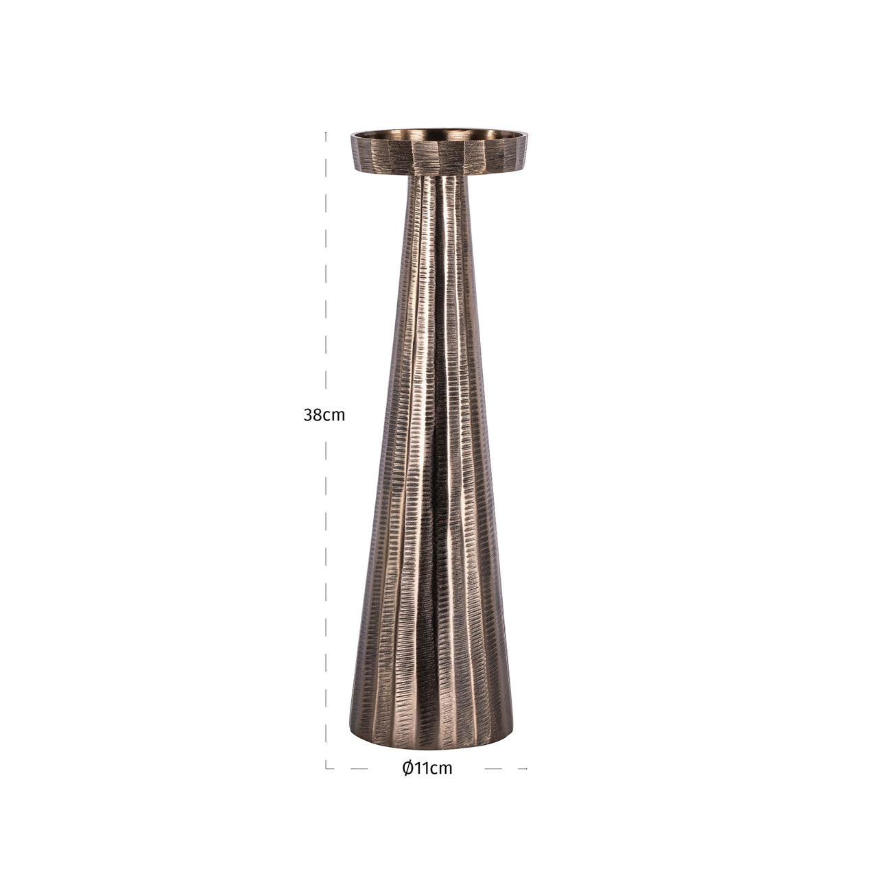 Candle holder Evola bronze L
