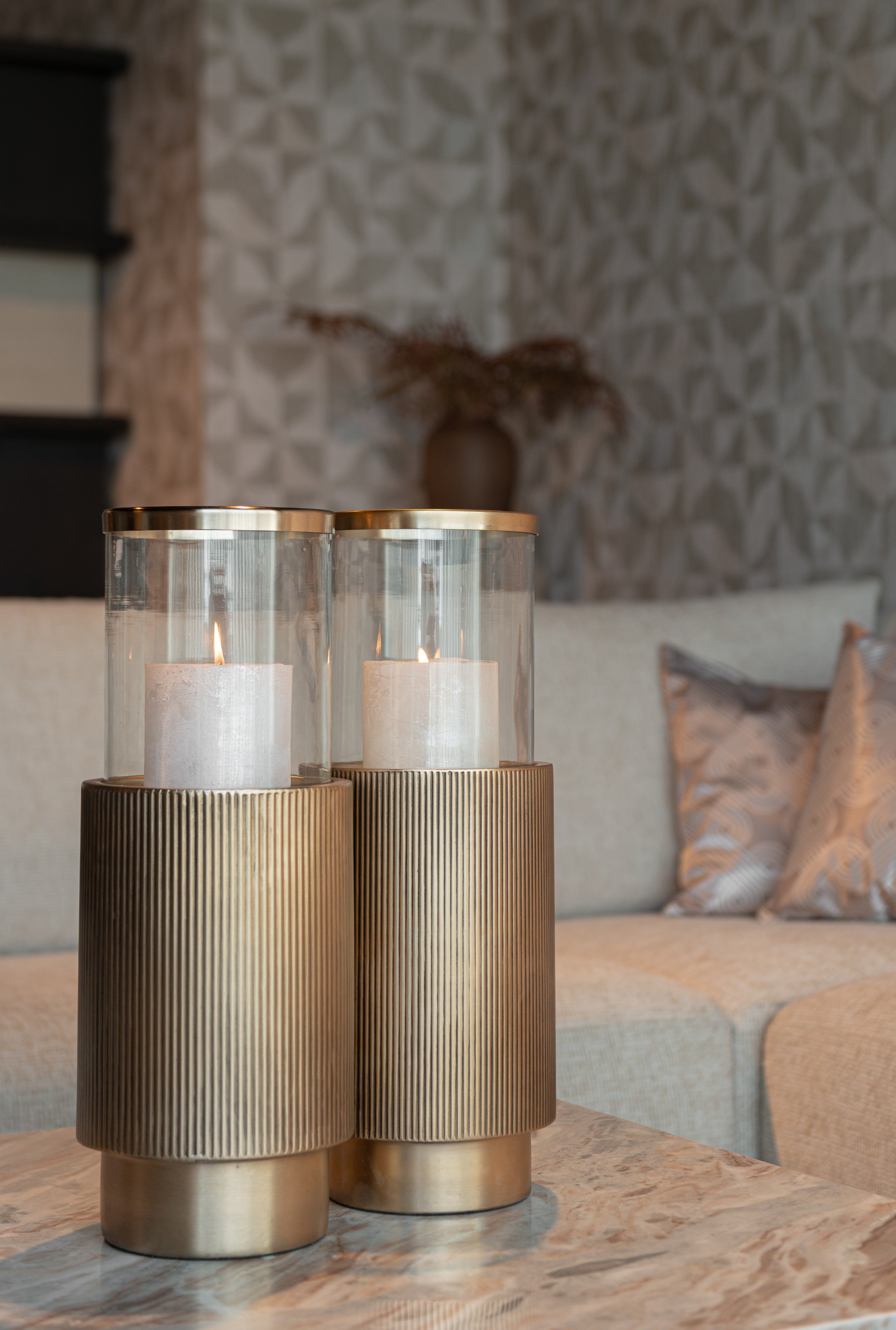 Hurricane light Soreli brass antique