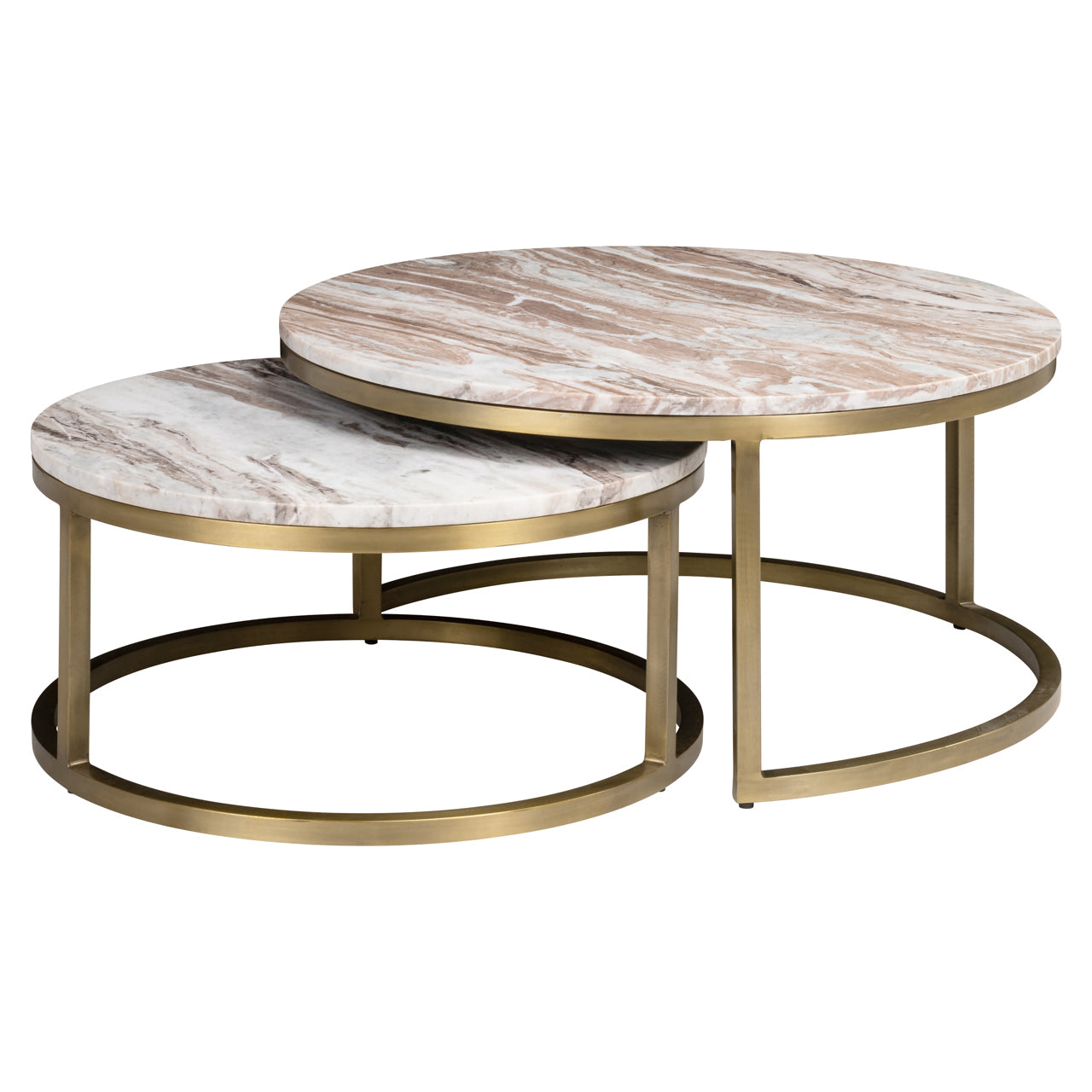 Coffee table Bottega Blush beige (Set of 2)