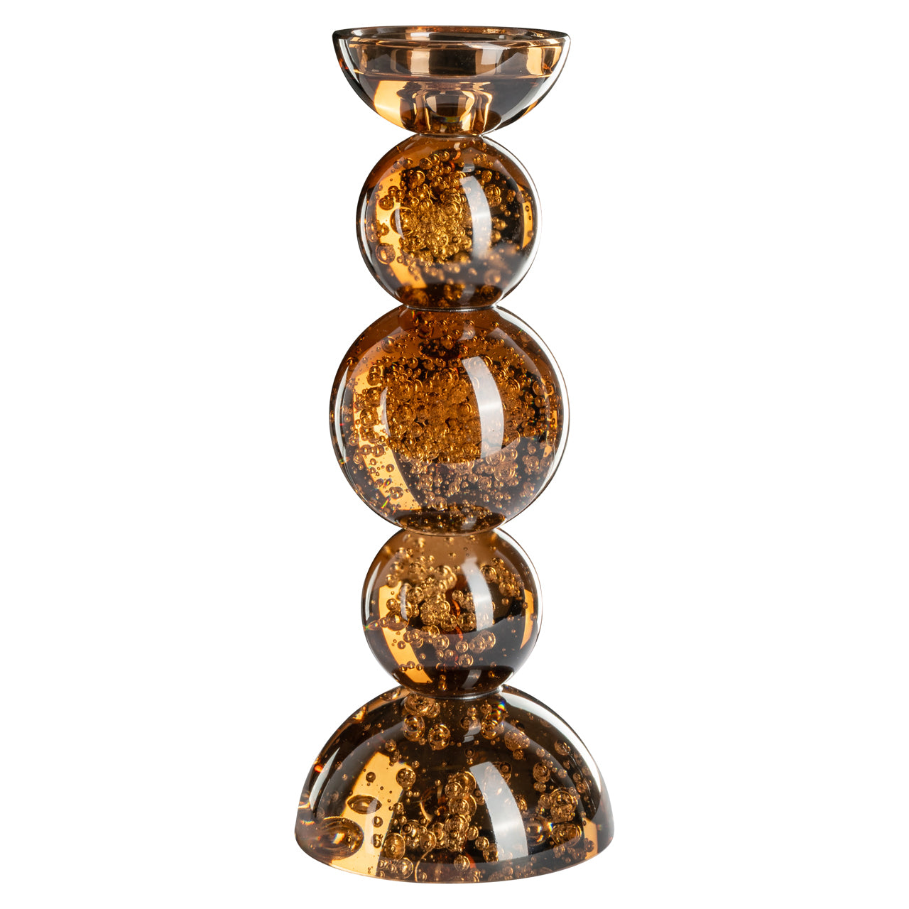 Candle holder Jolita brown small
