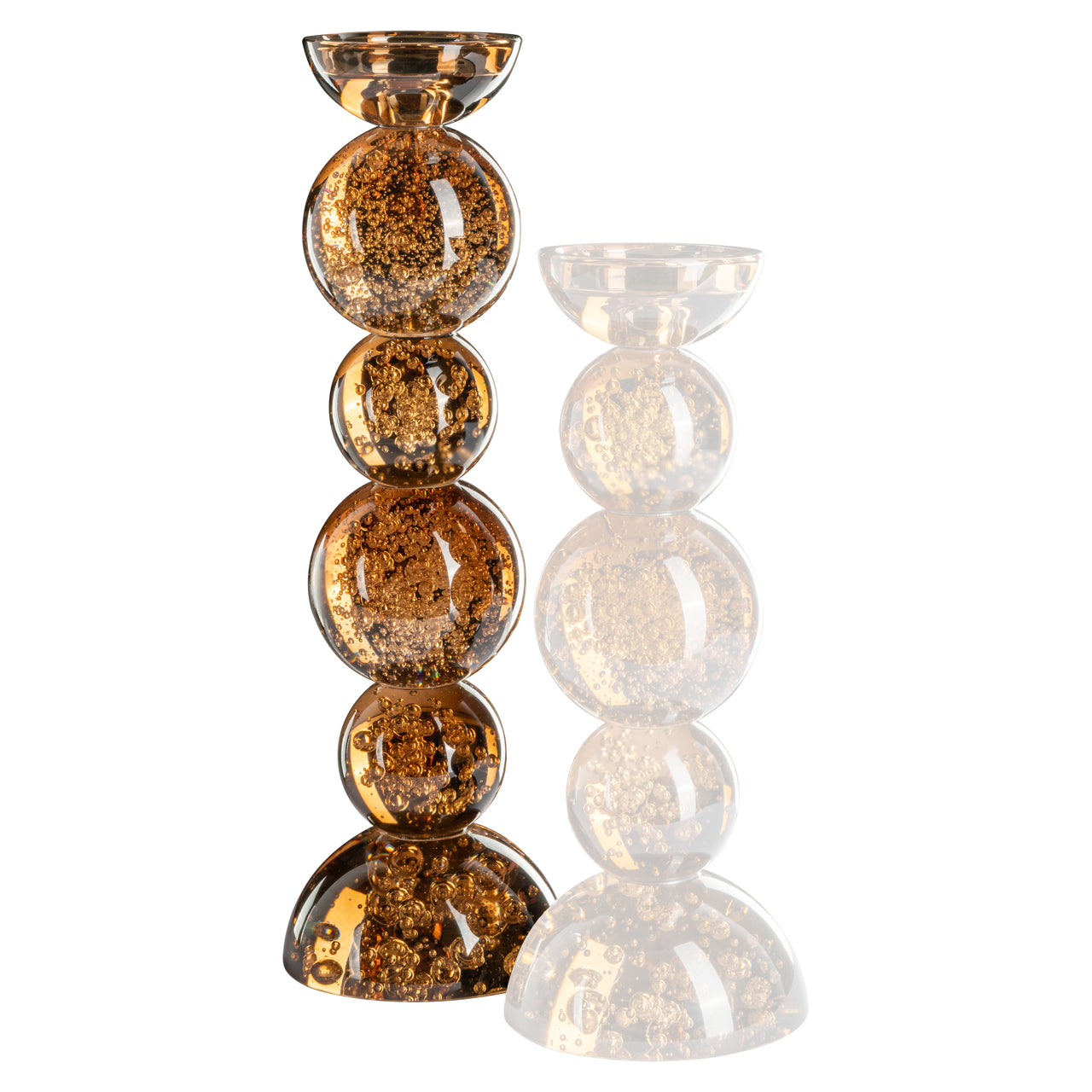 Candle holder Jolita brown large