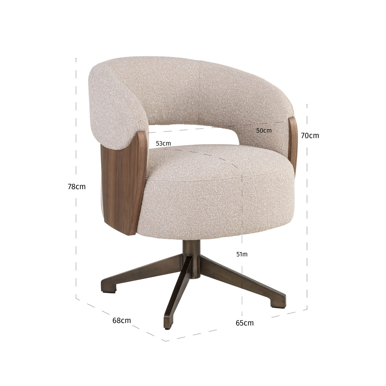 Dining chair Pollux lodge desert walnut