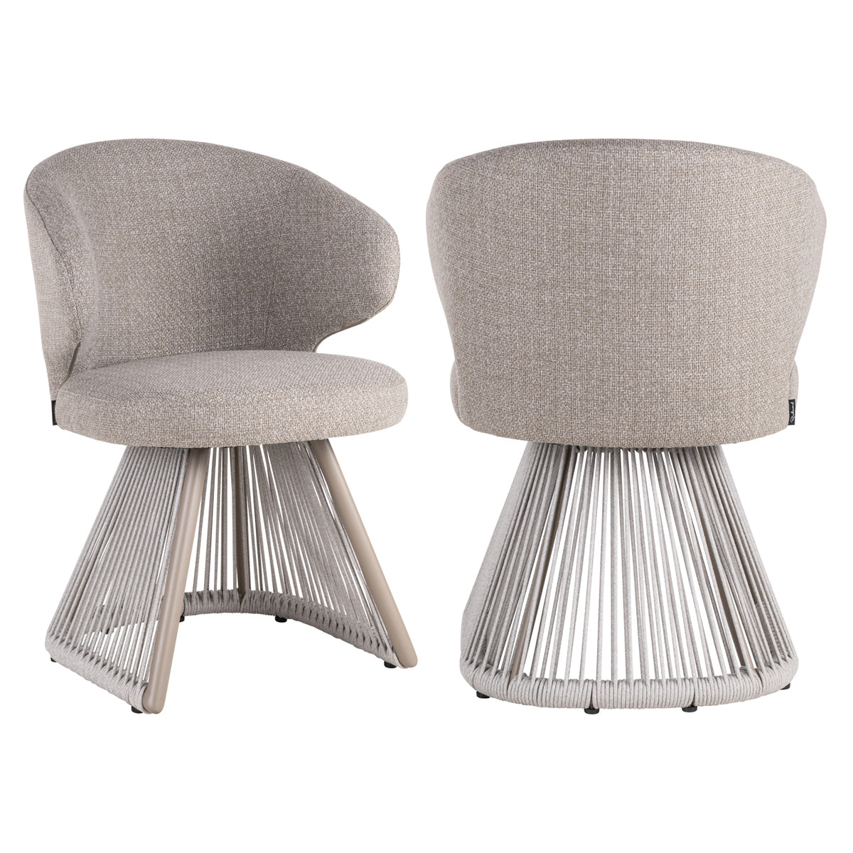 Outdoor dining chair Nuba greige alpine