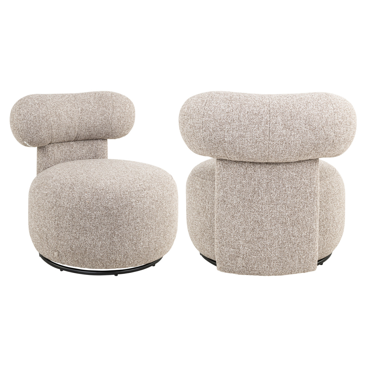 Lounge chair Kaya cayenne brown swivel