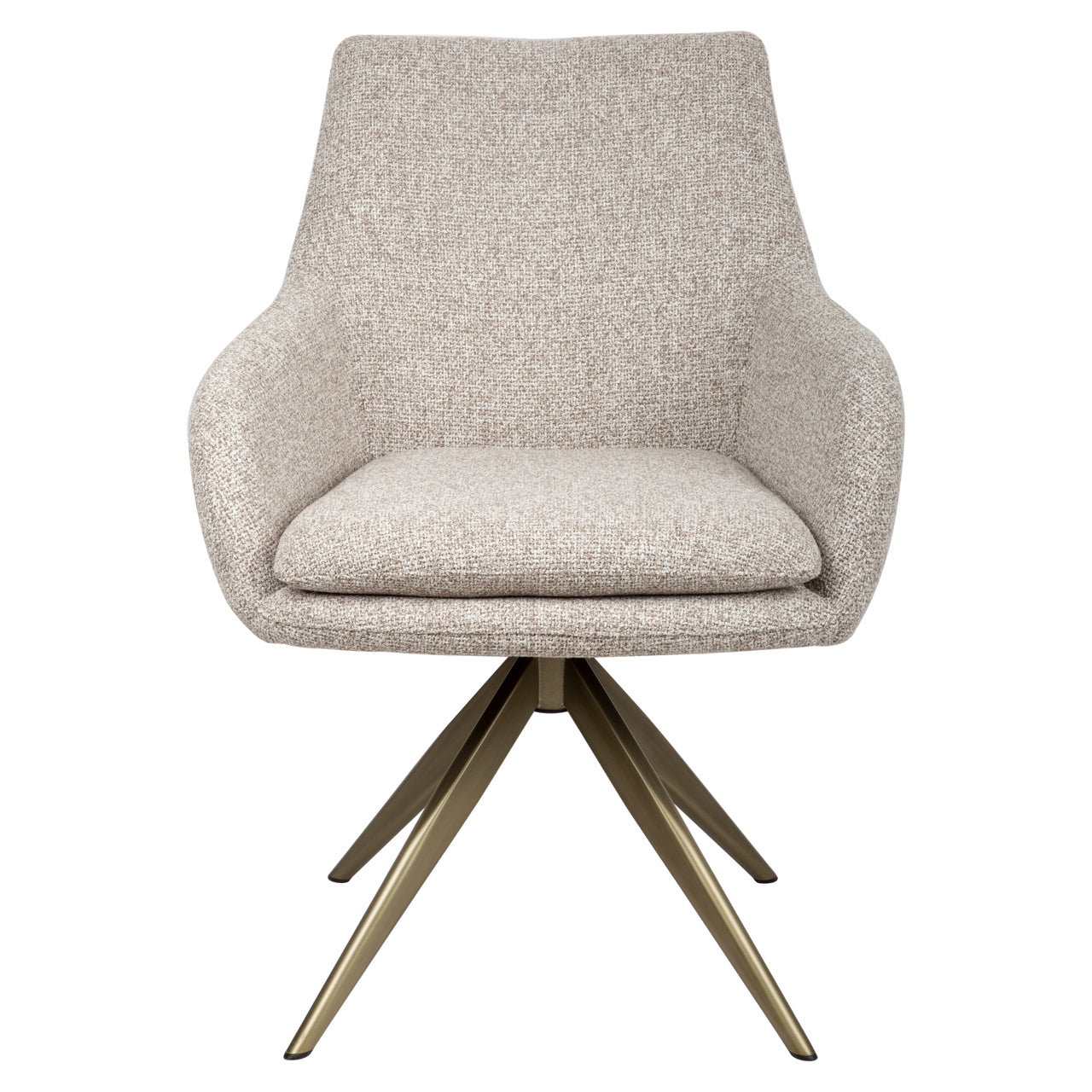 Dining chair Lisonne cayenne brown swivel fire retardant