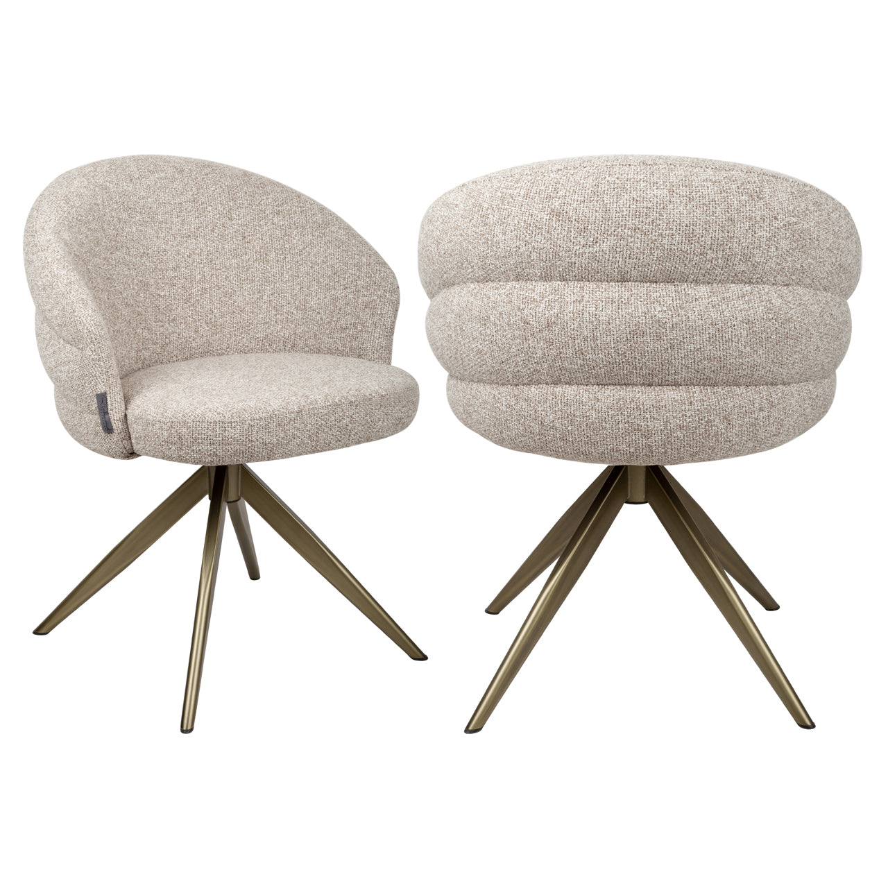 Dining chair Zendaya cayenne brown swivel fire retardant