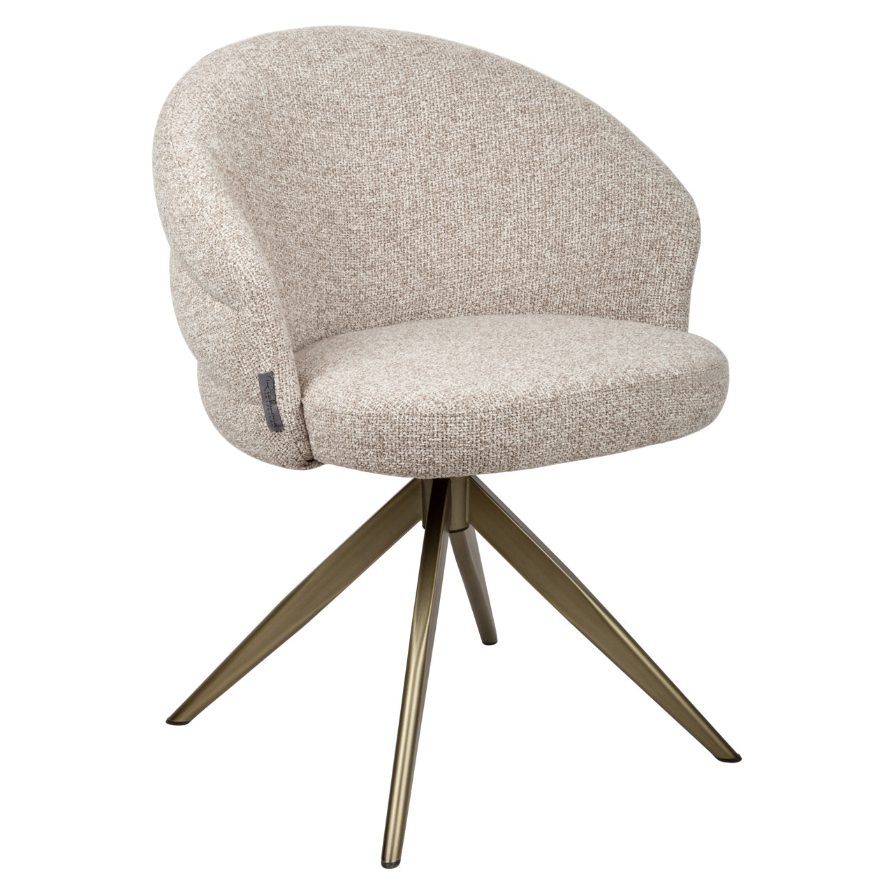 Dining chair Zendaya cayenne brown swivel fire retardant