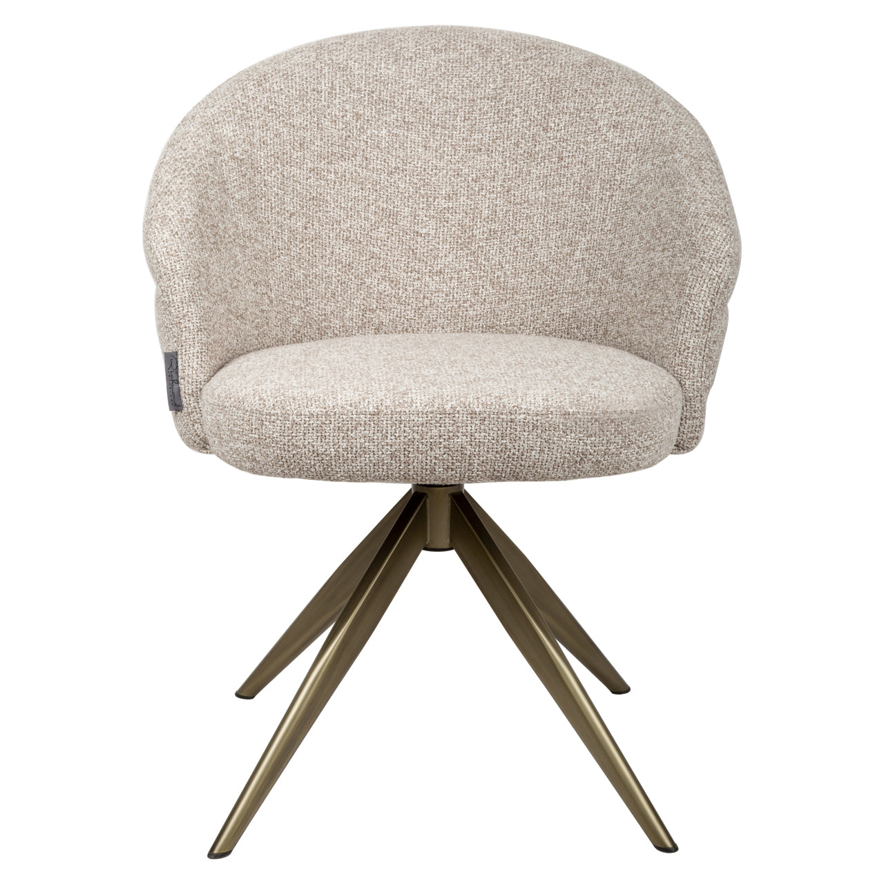 Dining chair Zendaya cayenne brown swivel fire retardant