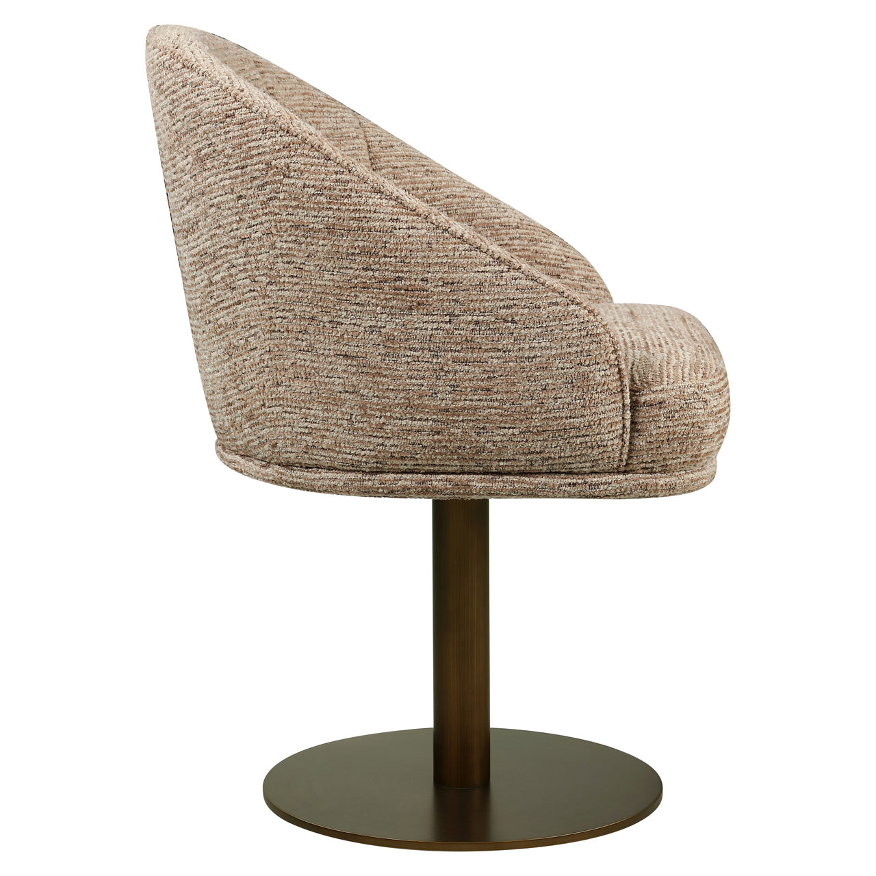 Dining chair Beverly mocca linear swivel