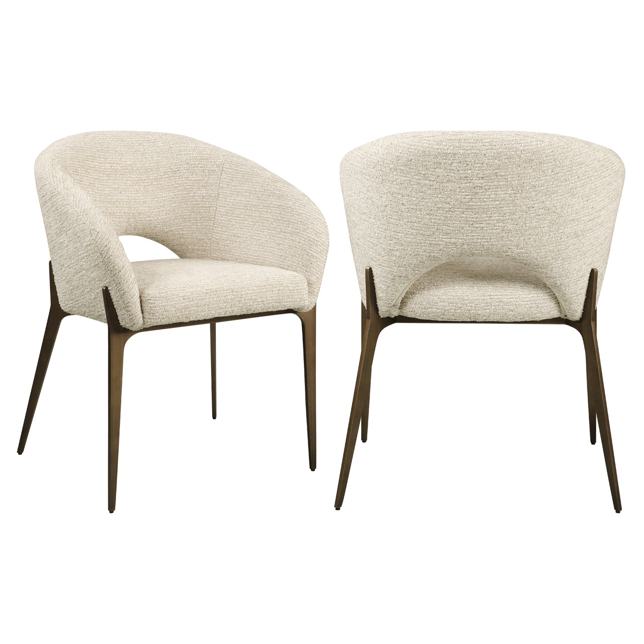 Dining chair Kenzi natural linear fire retardant