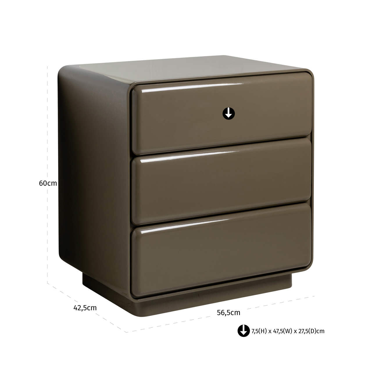 Nightstand Demy Clay green