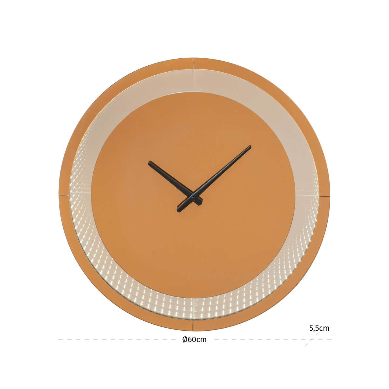 Wall lamp Julia brown - Led Clock