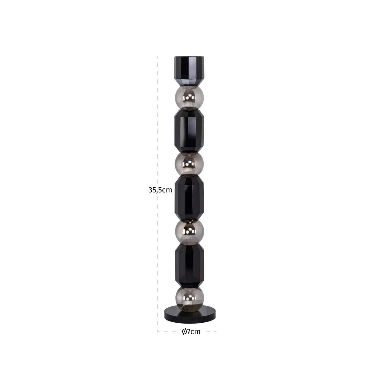 Candle holder Jessy black large