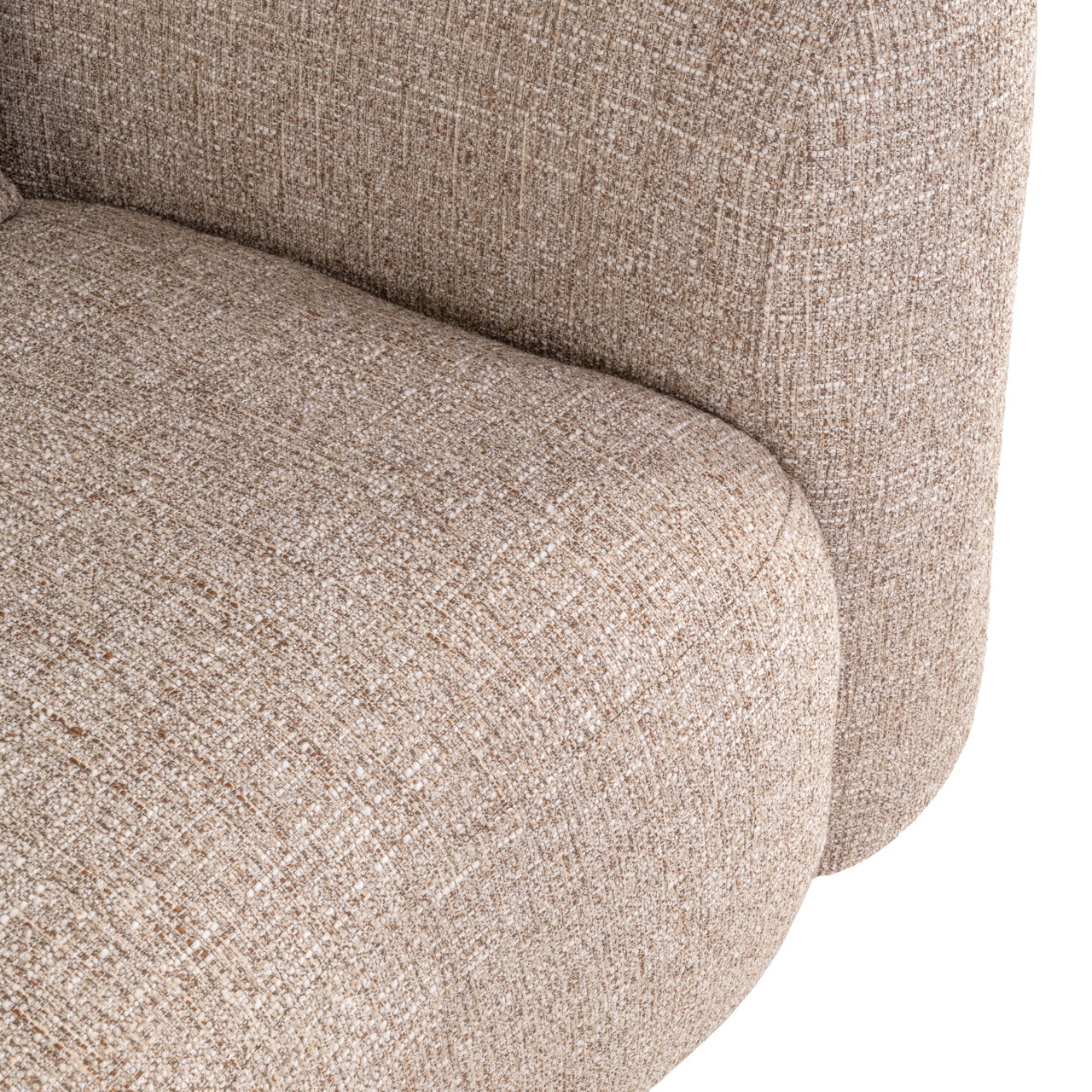 Lounge chair Luxandra sand tweed fire retardant