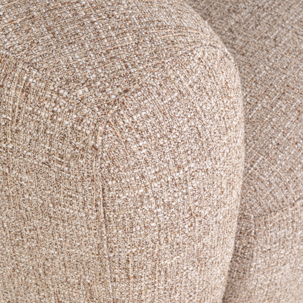 Lounge chair Luxandra sand tweed fire retardant