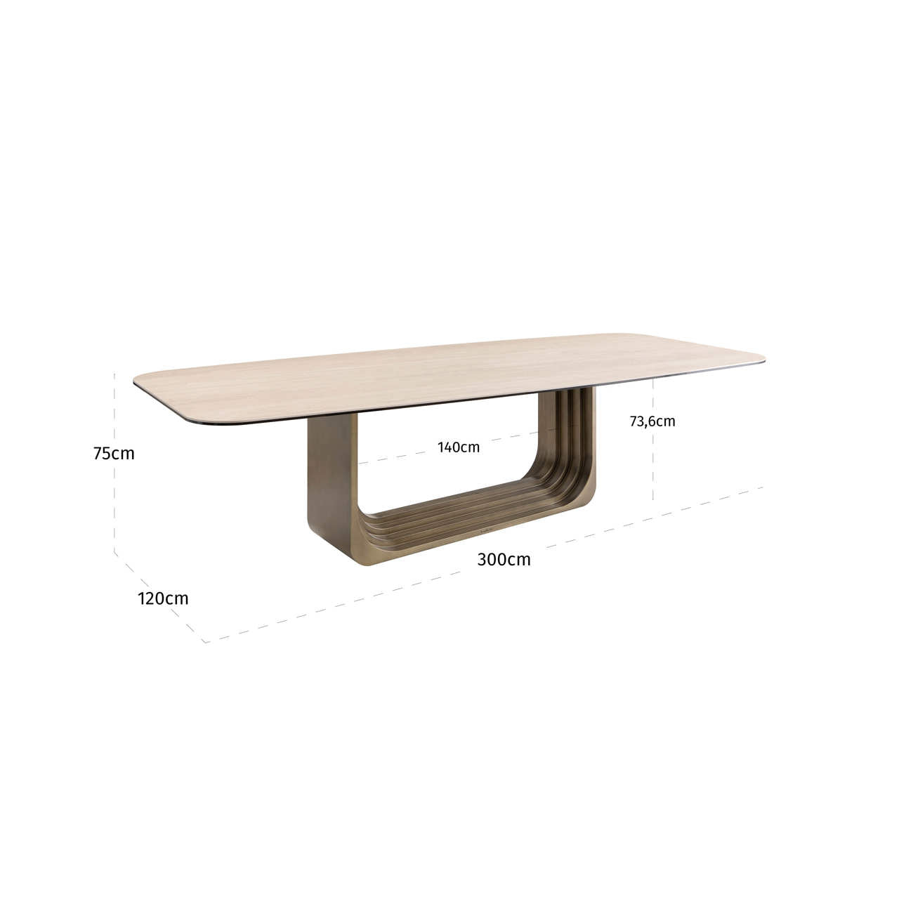 Dining table Maxfield beige 300