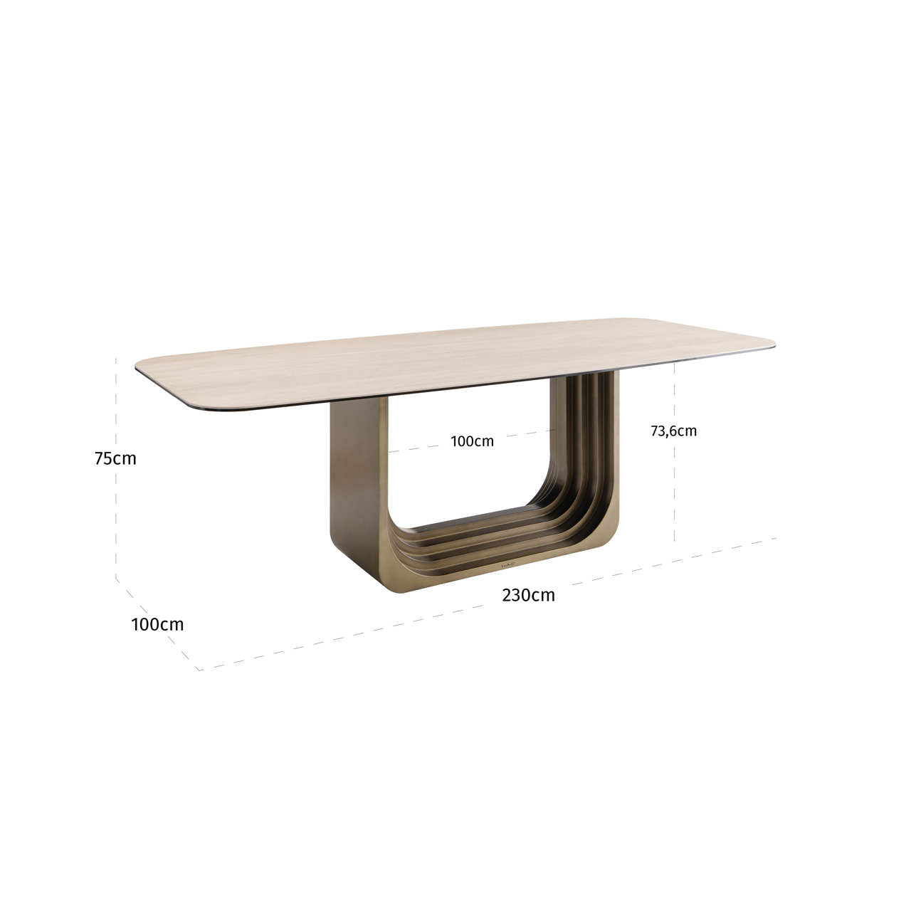 Dining table Maxfield beige 230
