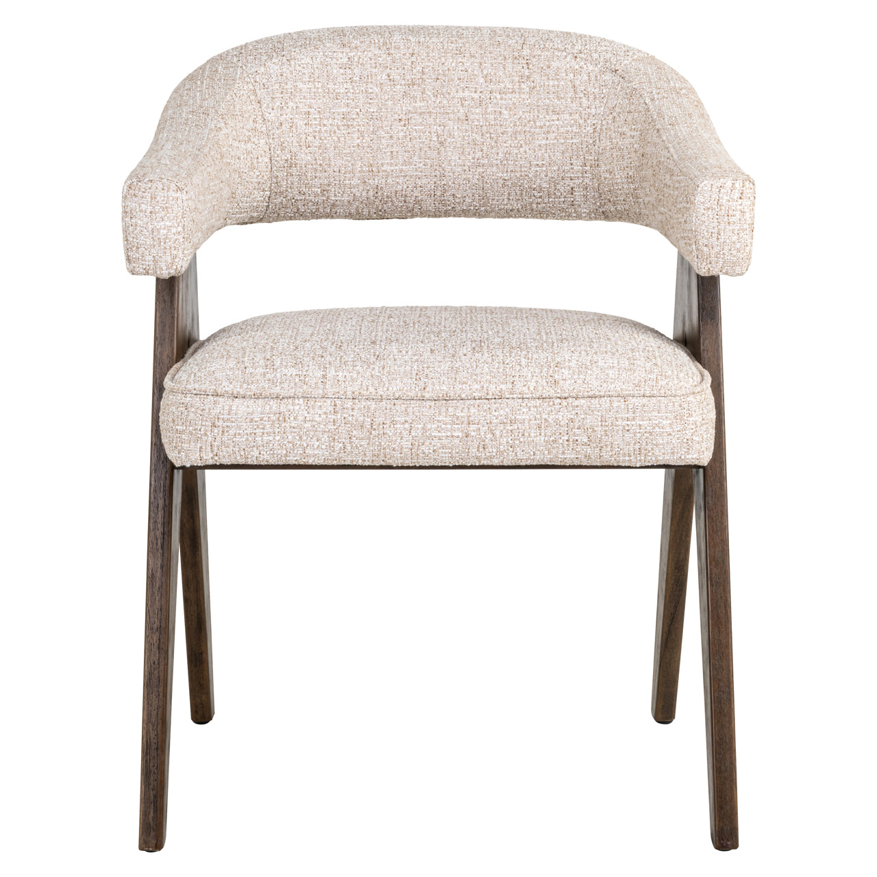 Dining chair Mori cream tweed fire retardant