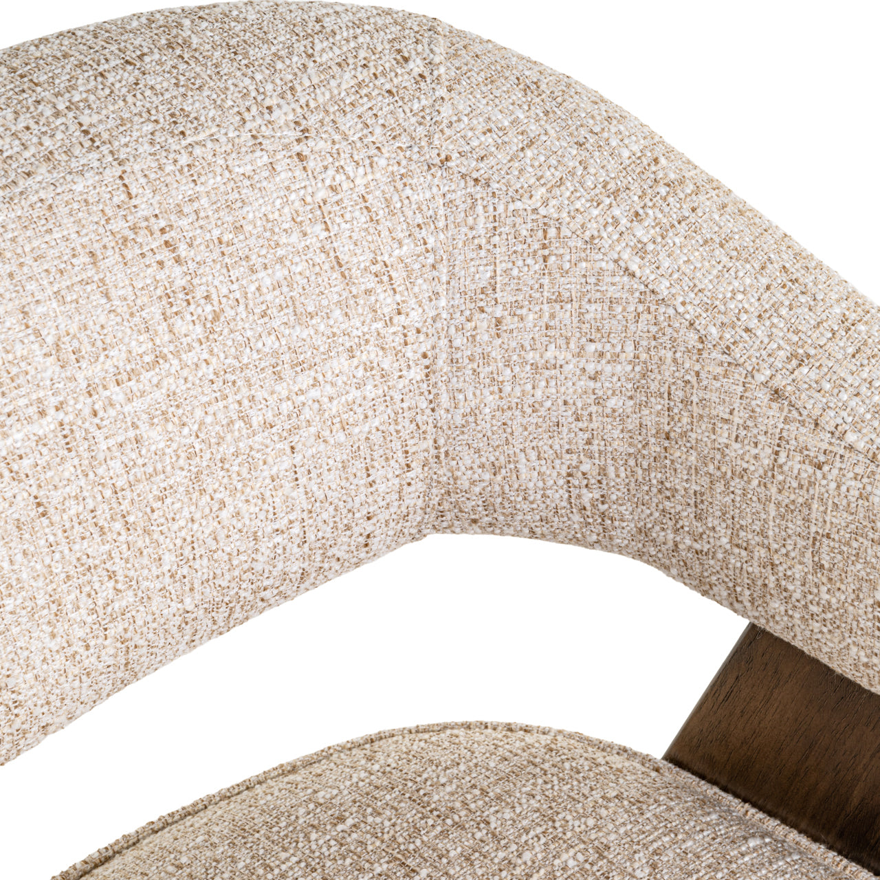 Dining chair Mori cream tweed fire retardant
