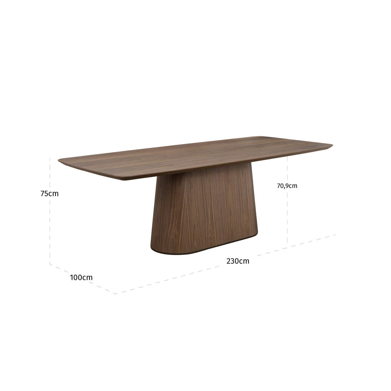 Dining table Windsor walnut 230