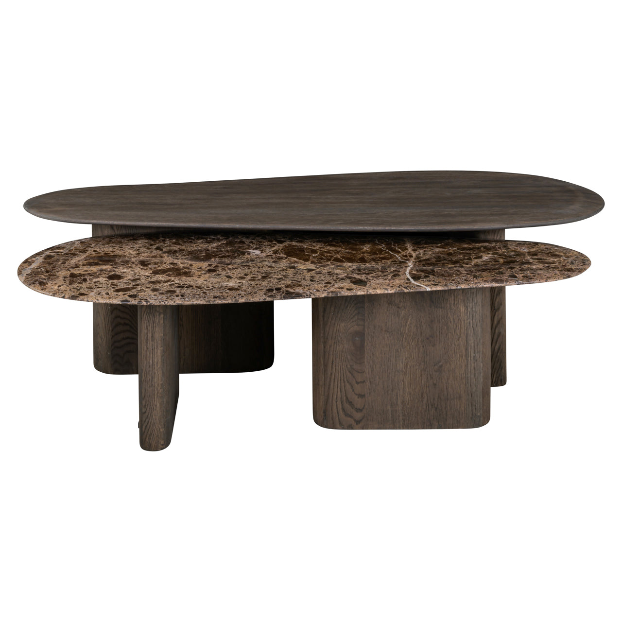 Coffee table Castello Smoked charchoal (Set of 2)
