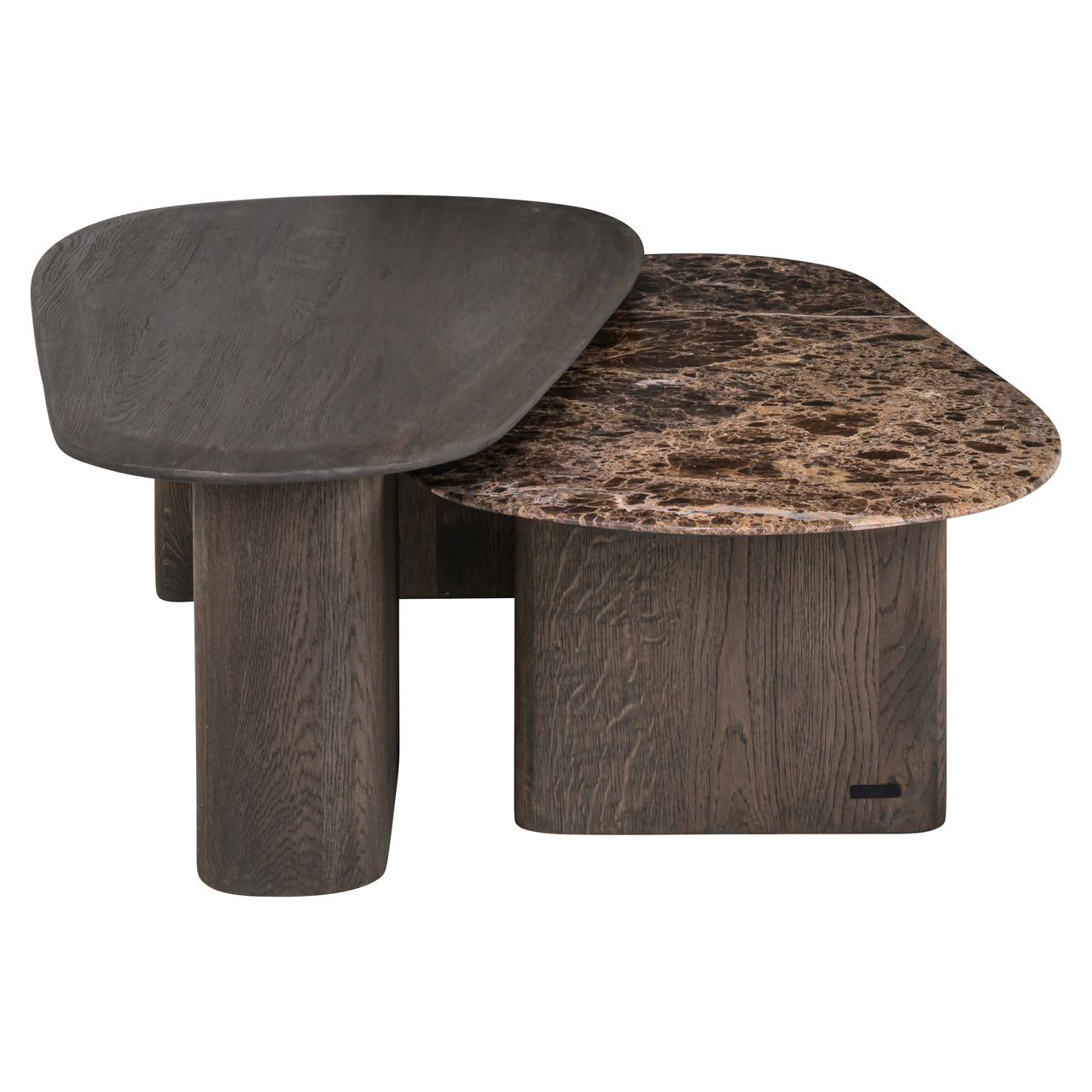 Coffee table Castello Smoked charchoal (Set of 2)