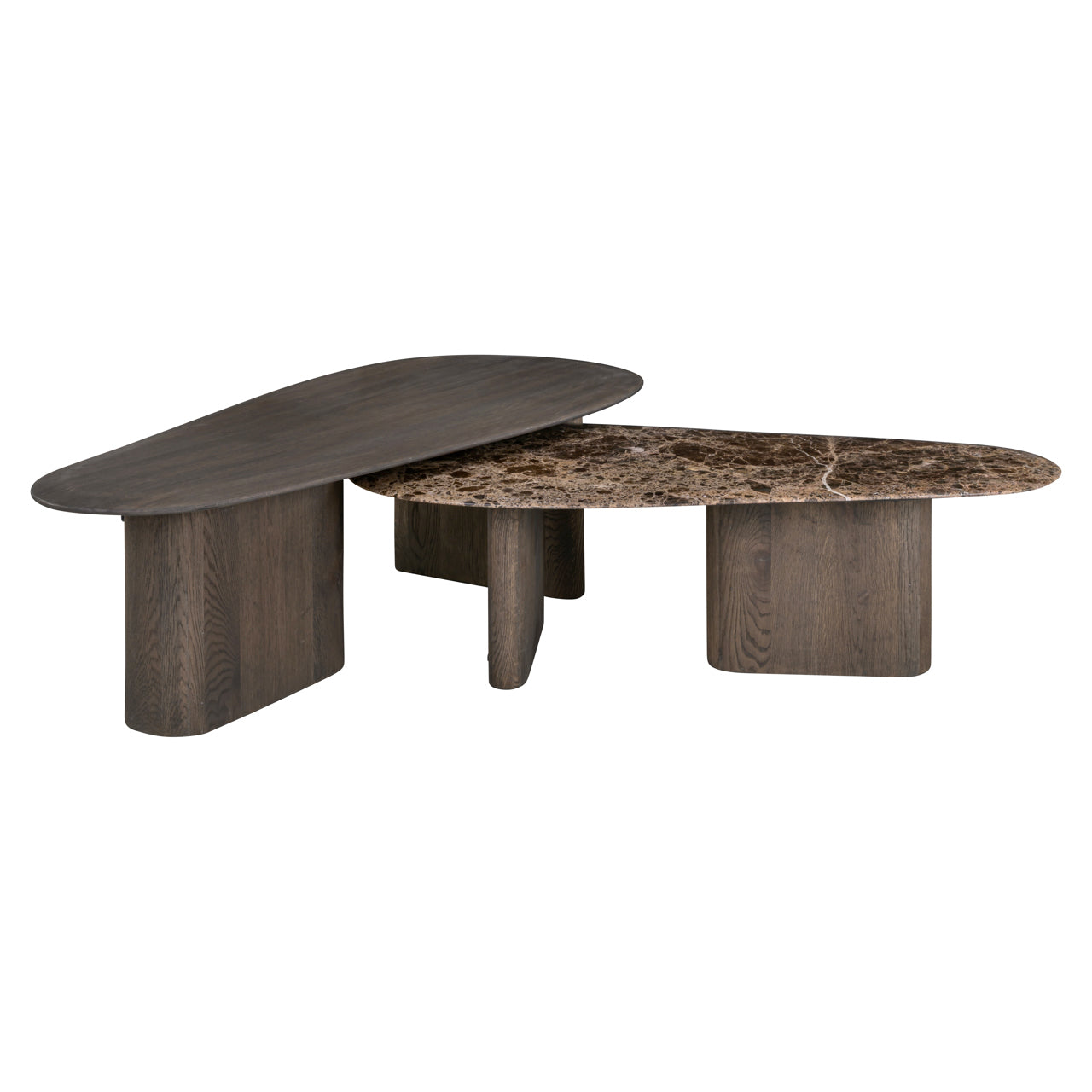 Coffee table Castello Smoked charchoal (Set of 2)