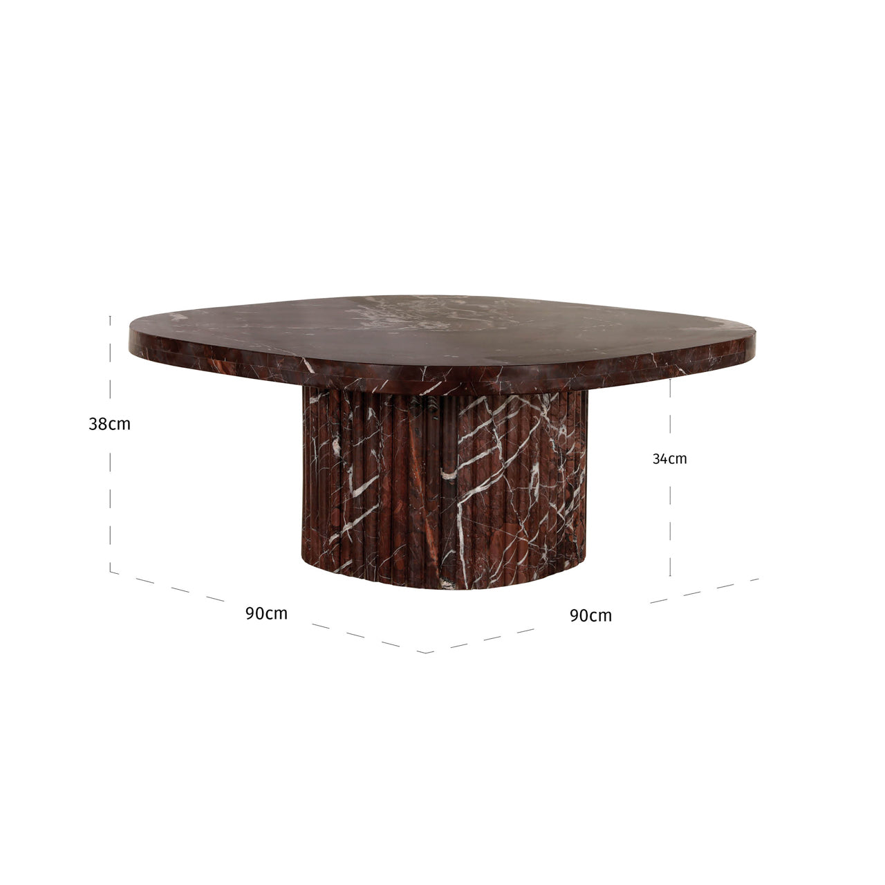 Coffee table Orchid burgundy