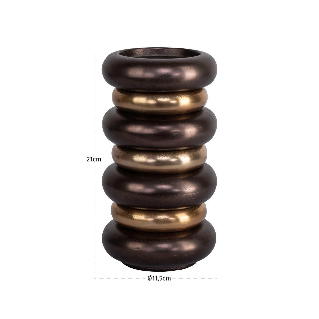 Candle holder Eve bronze large