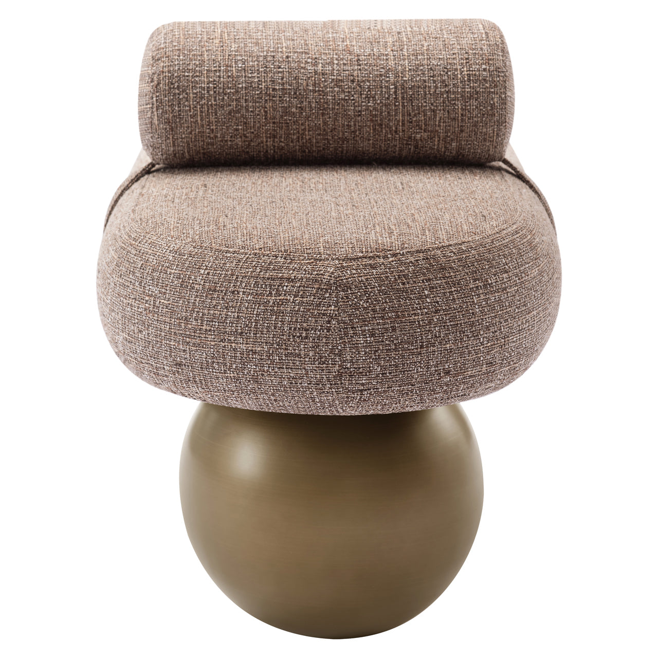Bench Alexander Jones brown tweed fire retardant (Geneva)