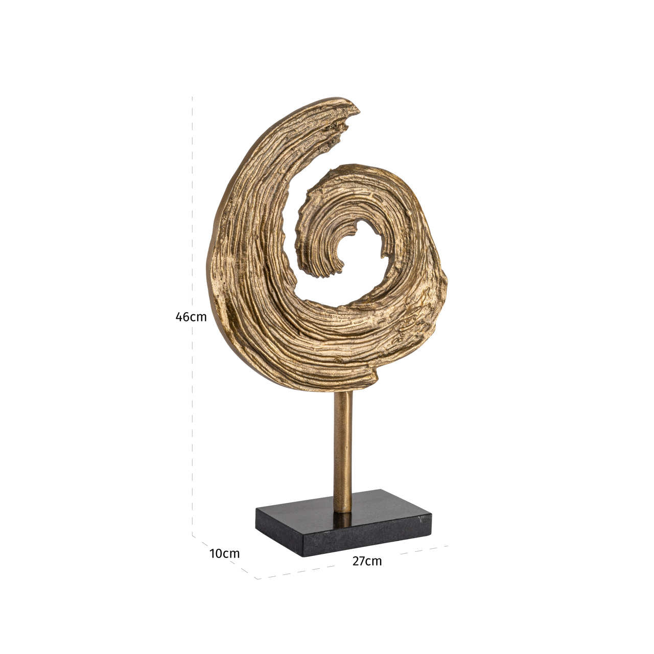 Decorative object Swirl brass antique