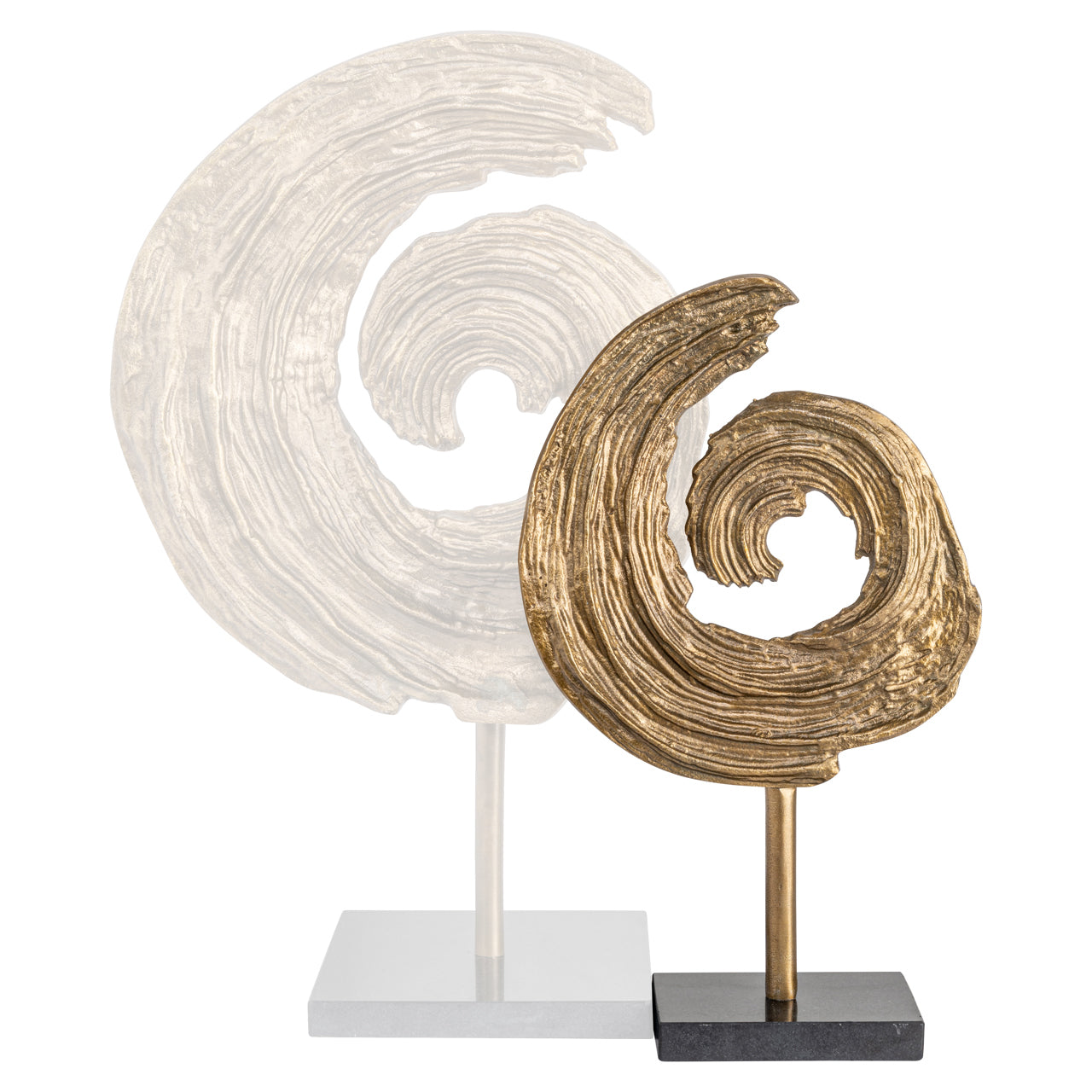 Decorative object Swirl brass antique