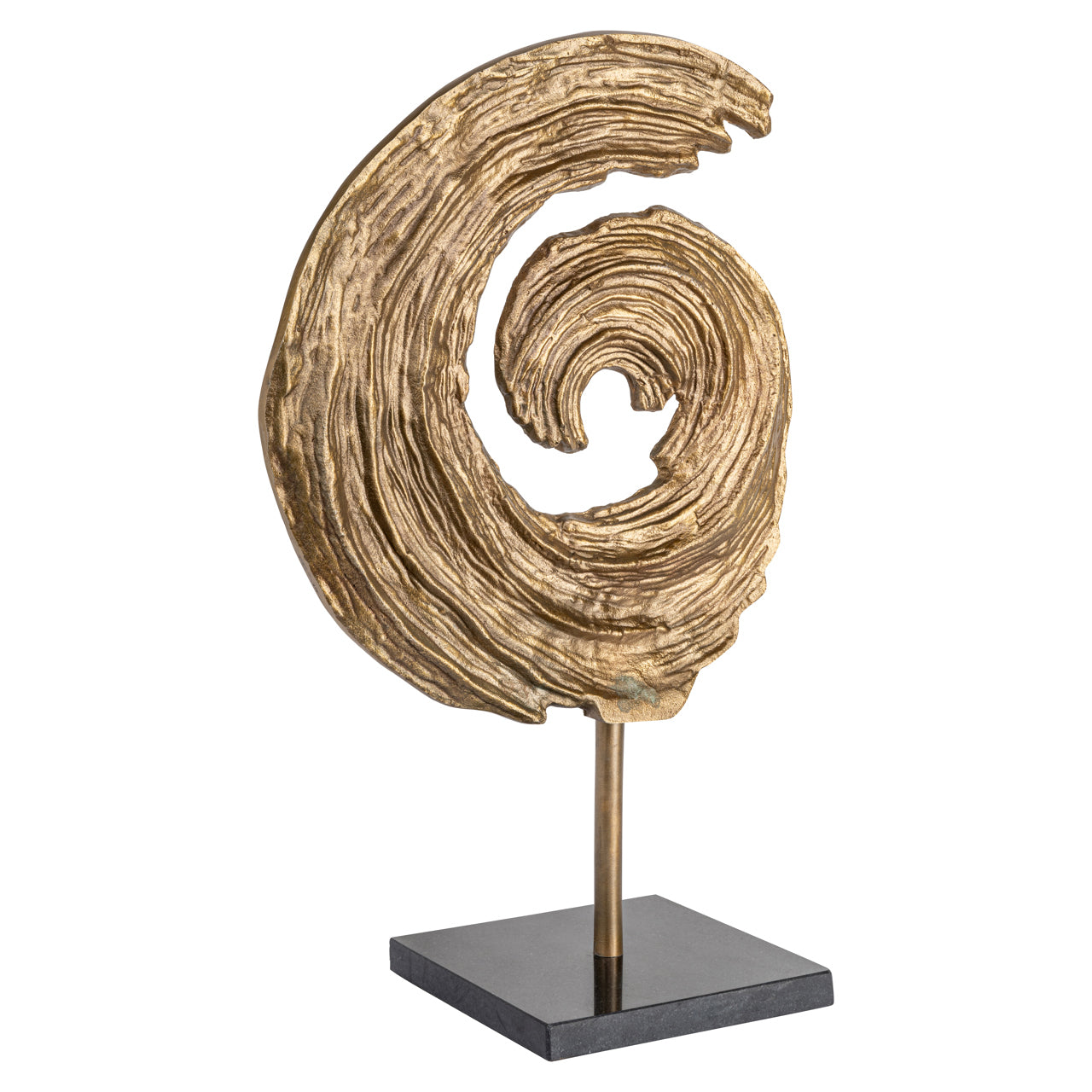 Decorative object Swirl brass antique large